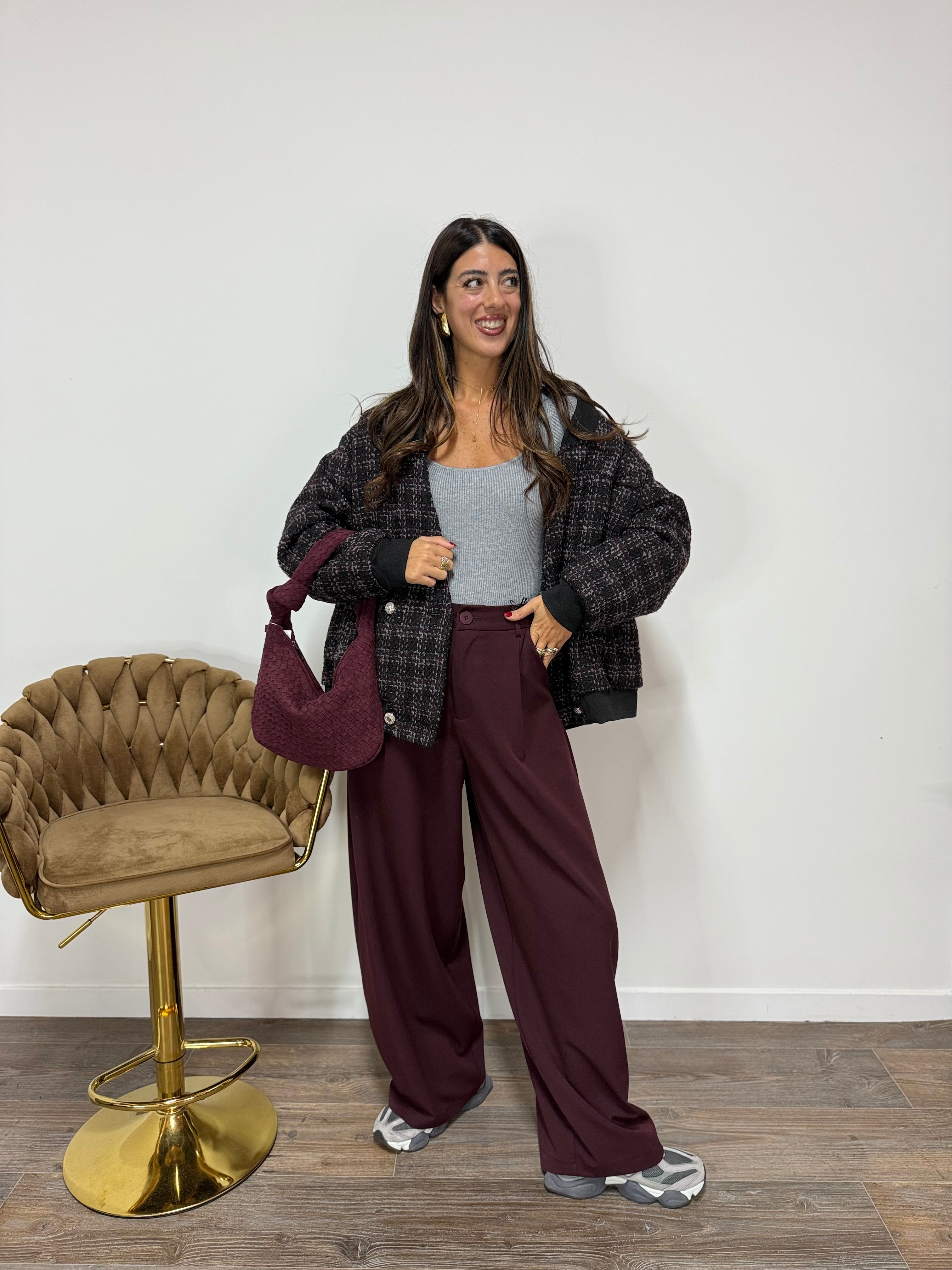 Giacca Tweed LUMINA Grigio