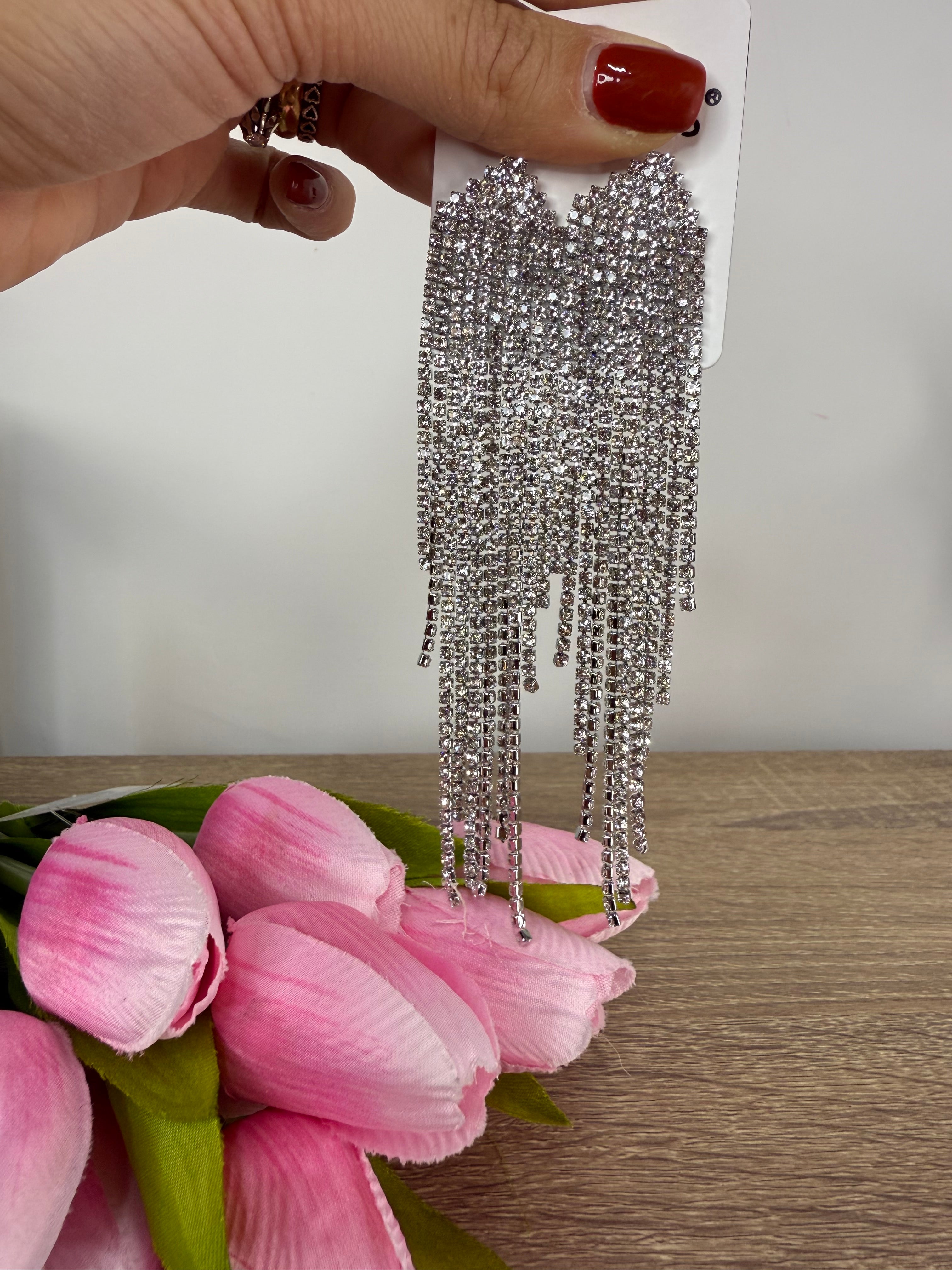 Orecchini Pendenti Strass