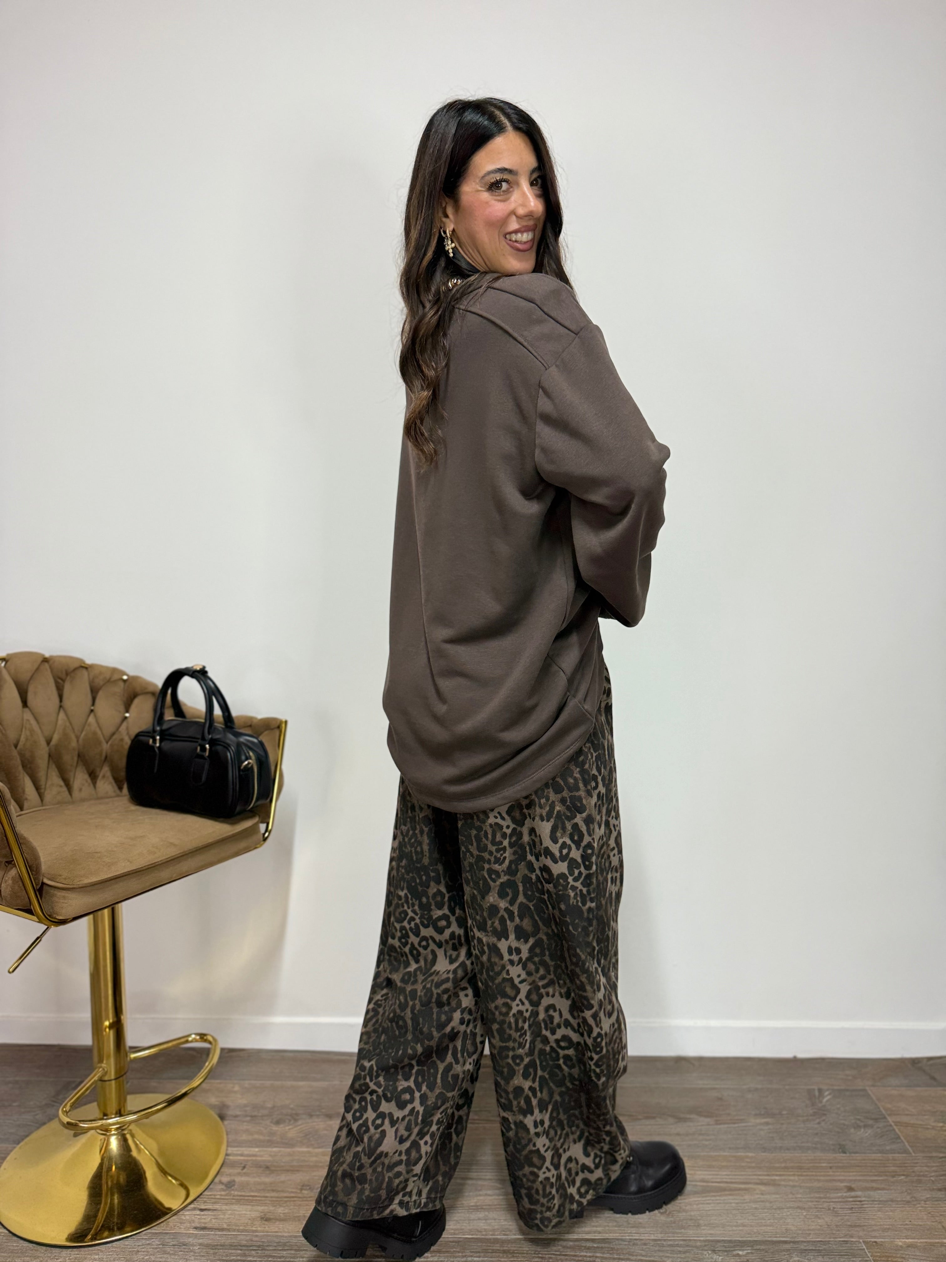 Felpa Super JUST WEST Marrone