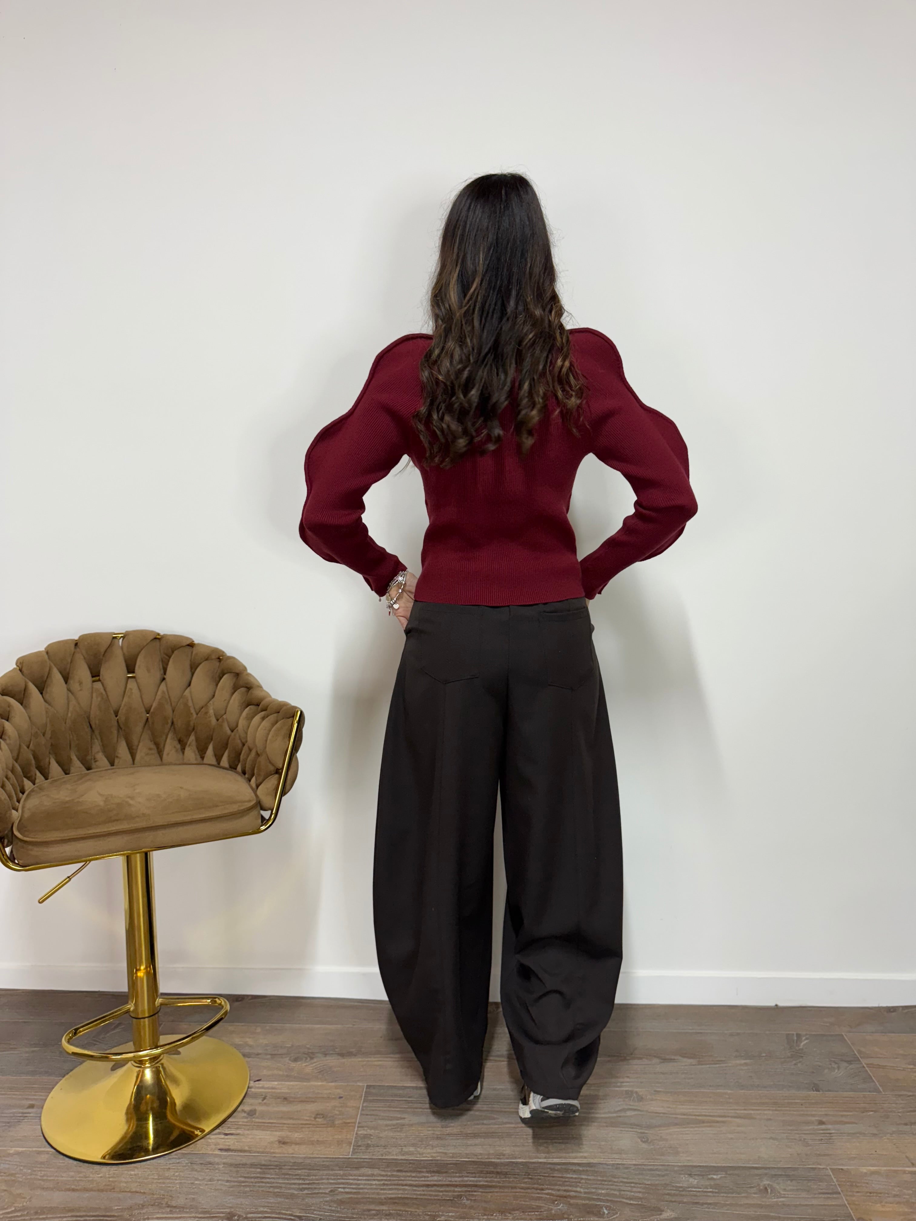 Pantalone Balloon Marrone
