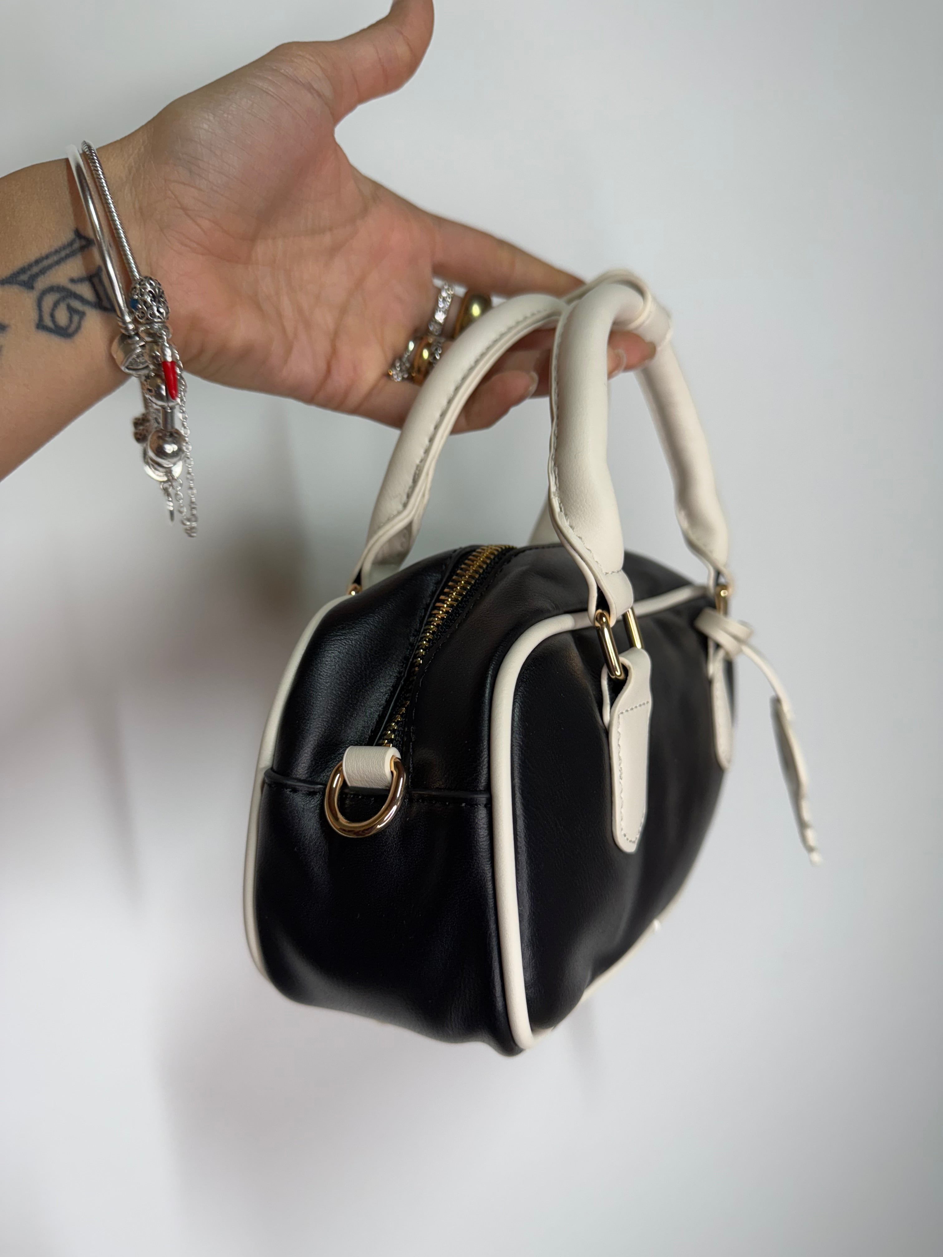 Borsa Mini Miù Nera&Panna