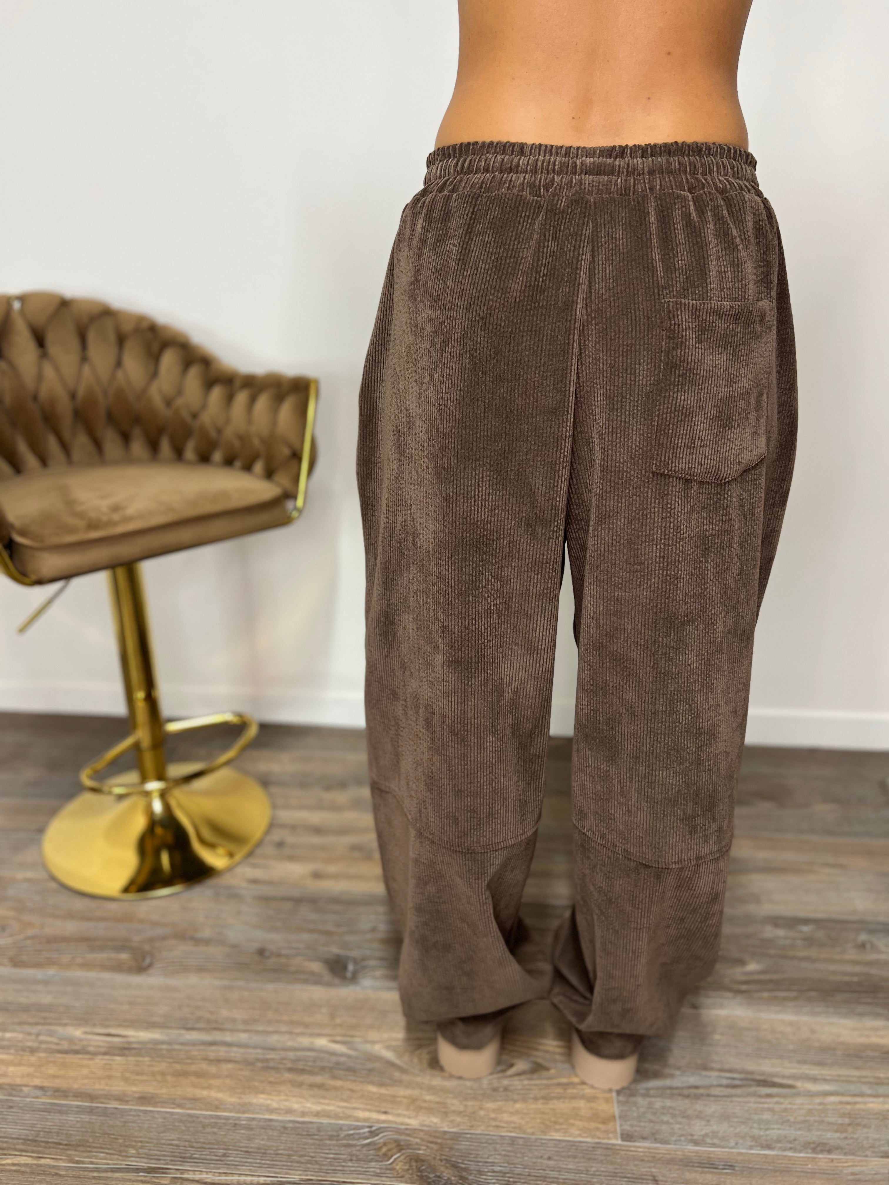 Pantalone Velluto Coffee JUST WEST