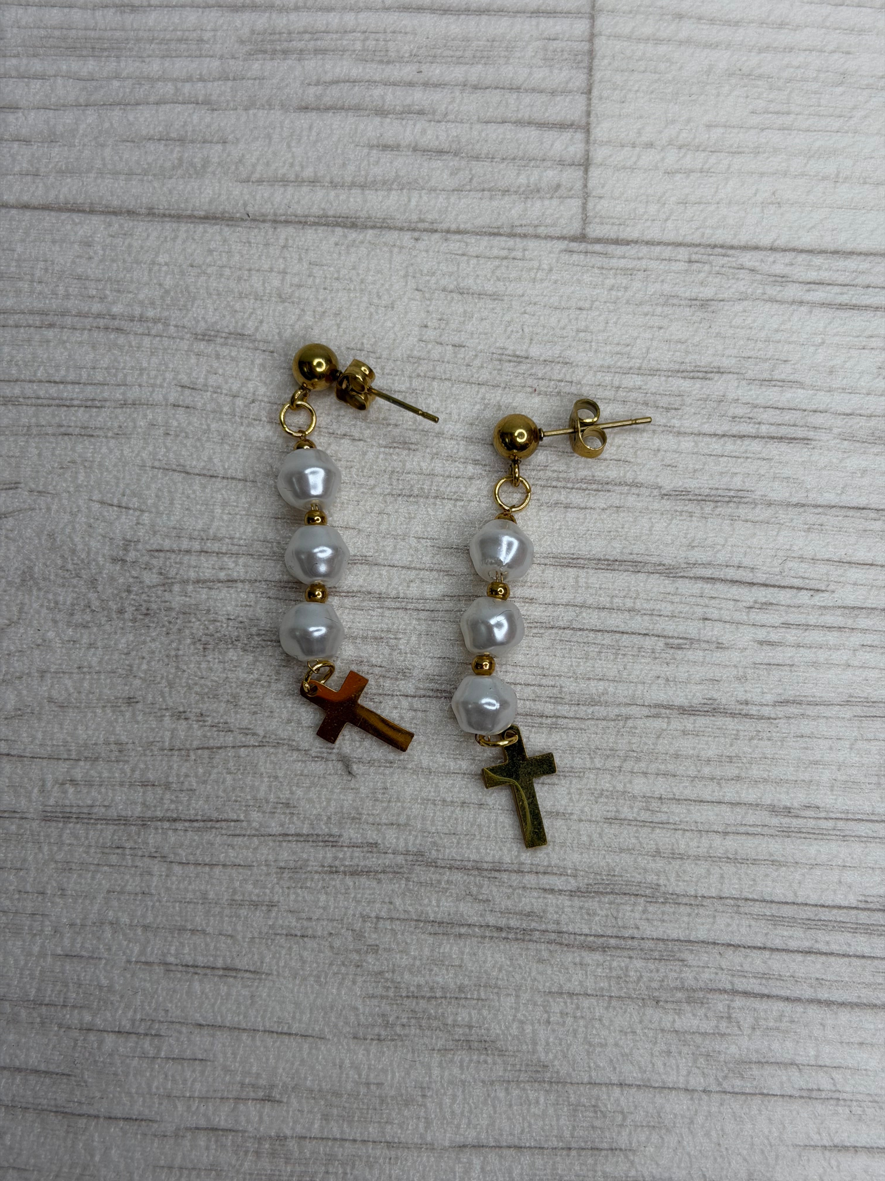 Orecchini Pearly Cross