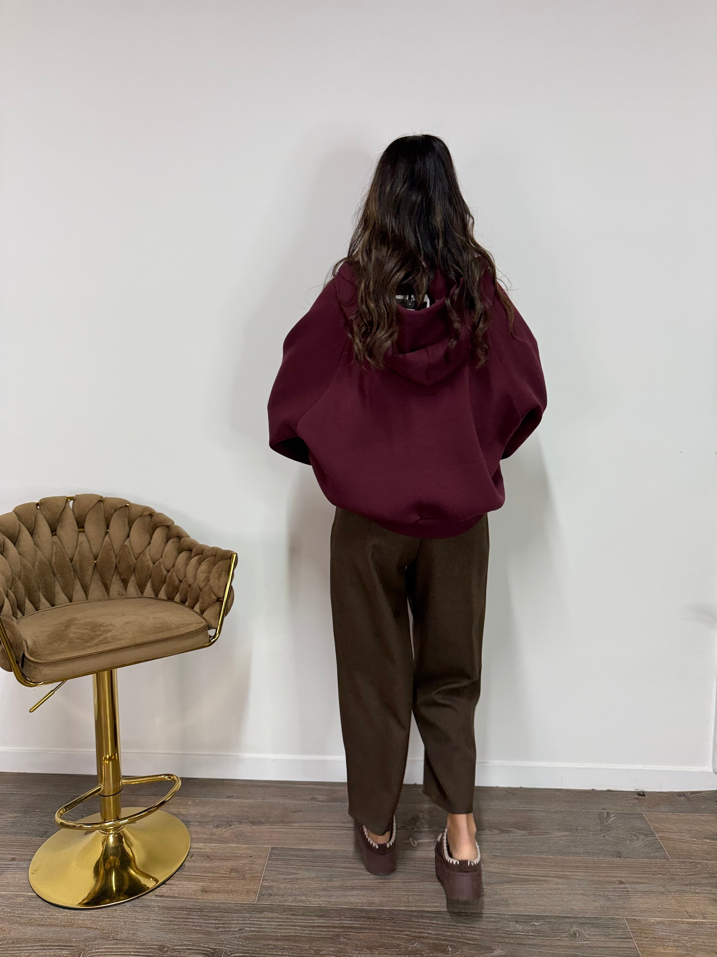 Felpa Puff LUMINA Bordeaux