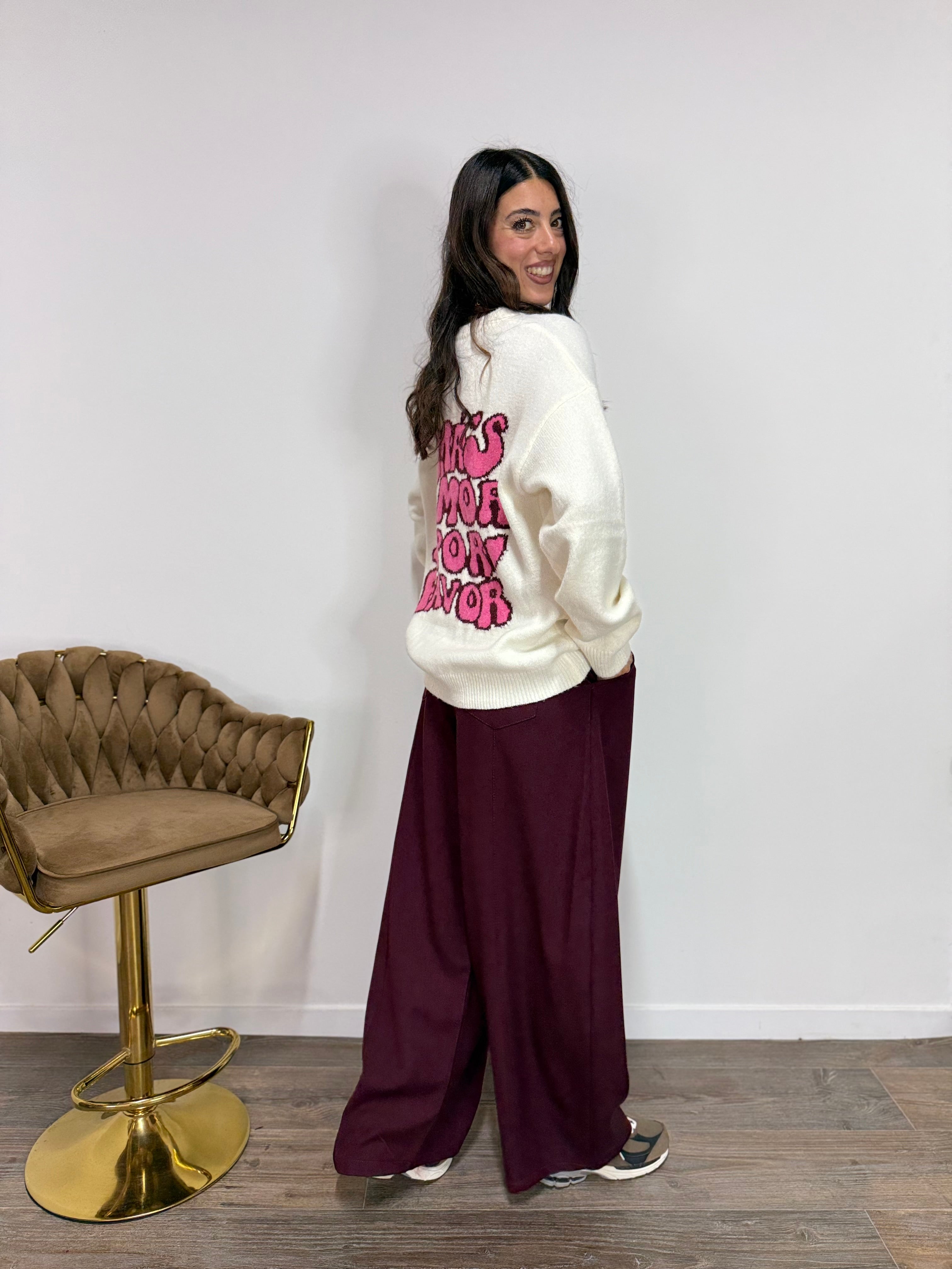 Pantalone Balloon Bordeaux