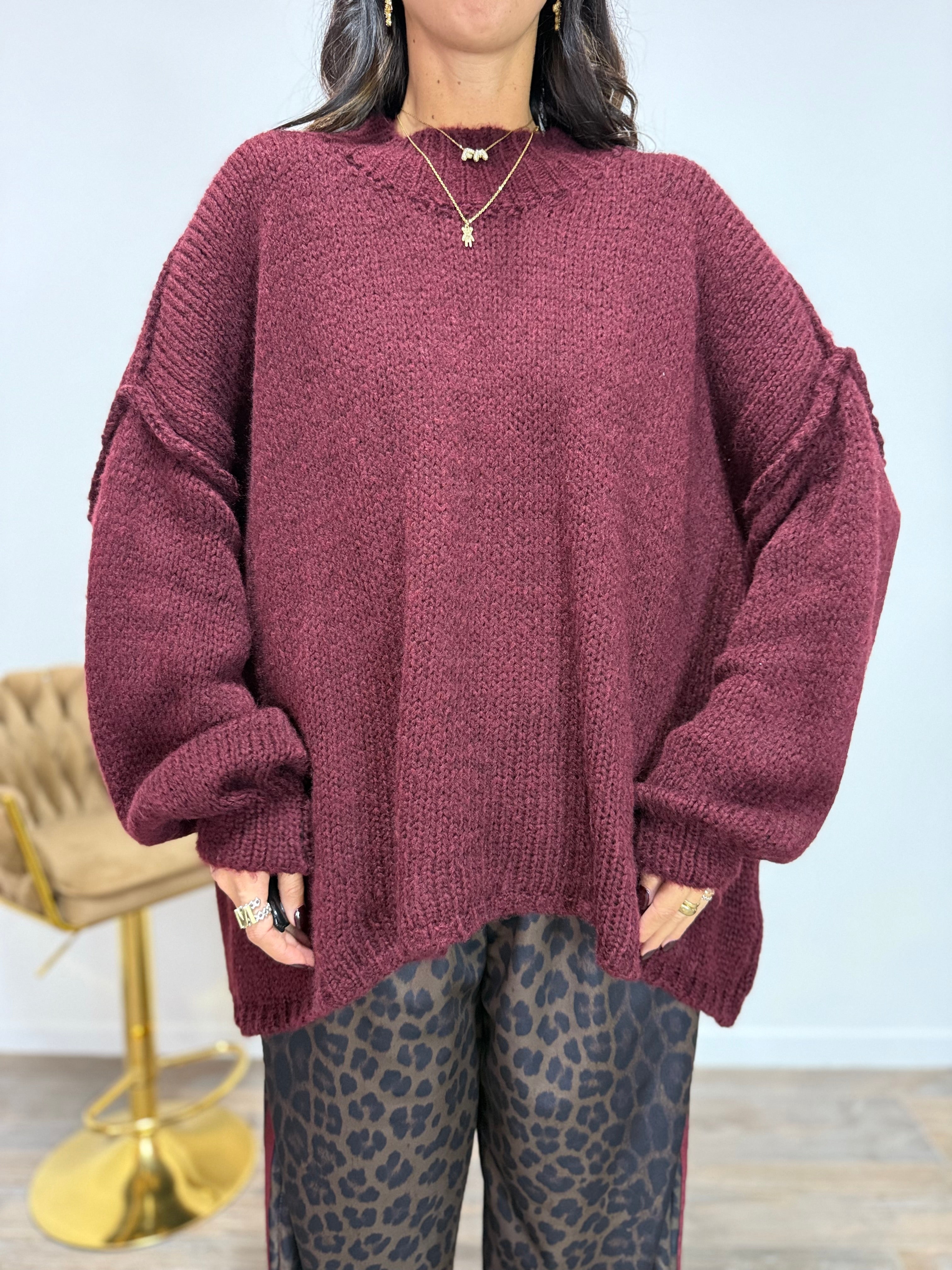 Maxi/Pull Fiona Bordeaux