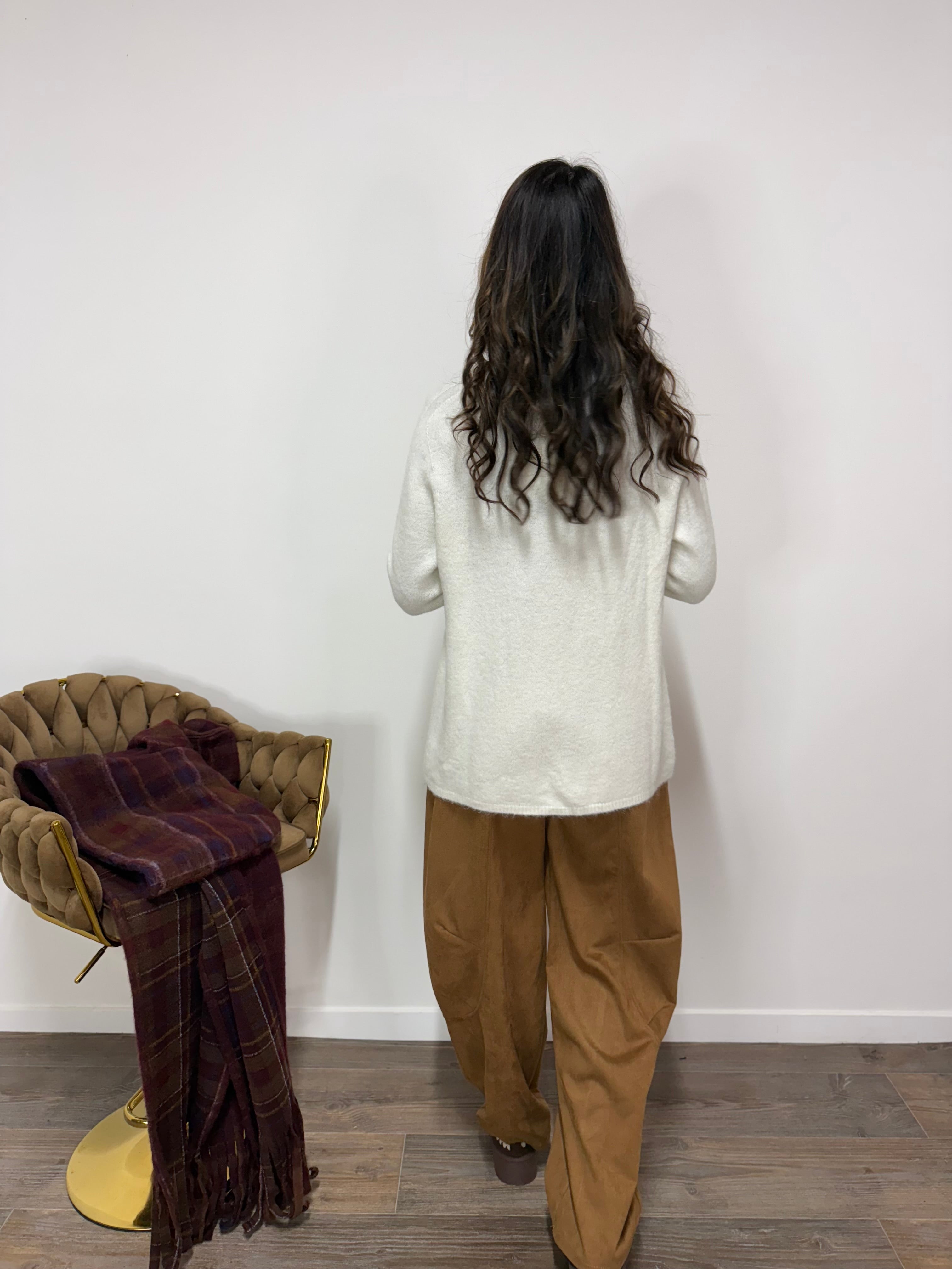 Cardigan Soffice LUMINA Bianco