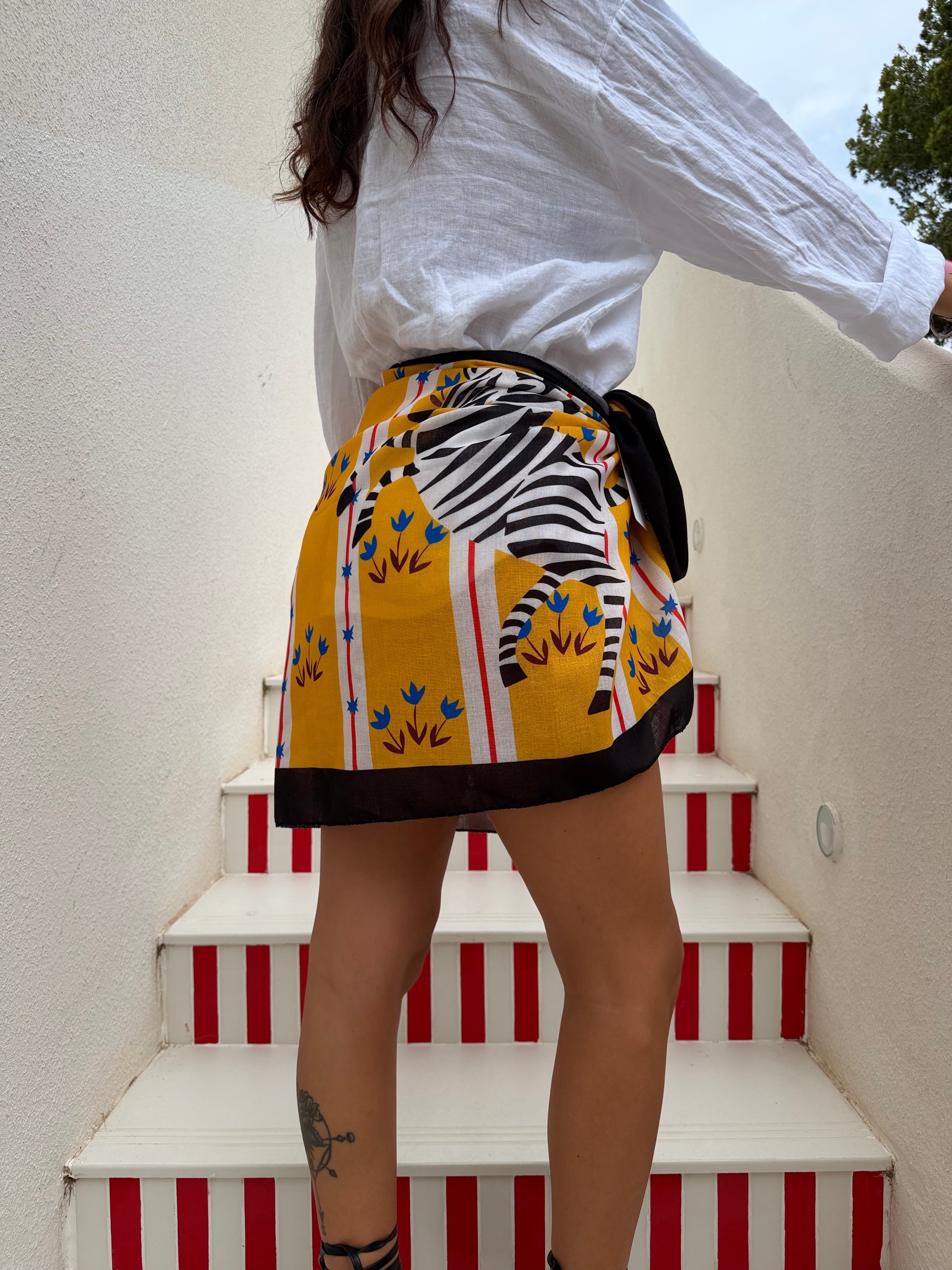 Pareo Gonna Zebra Black