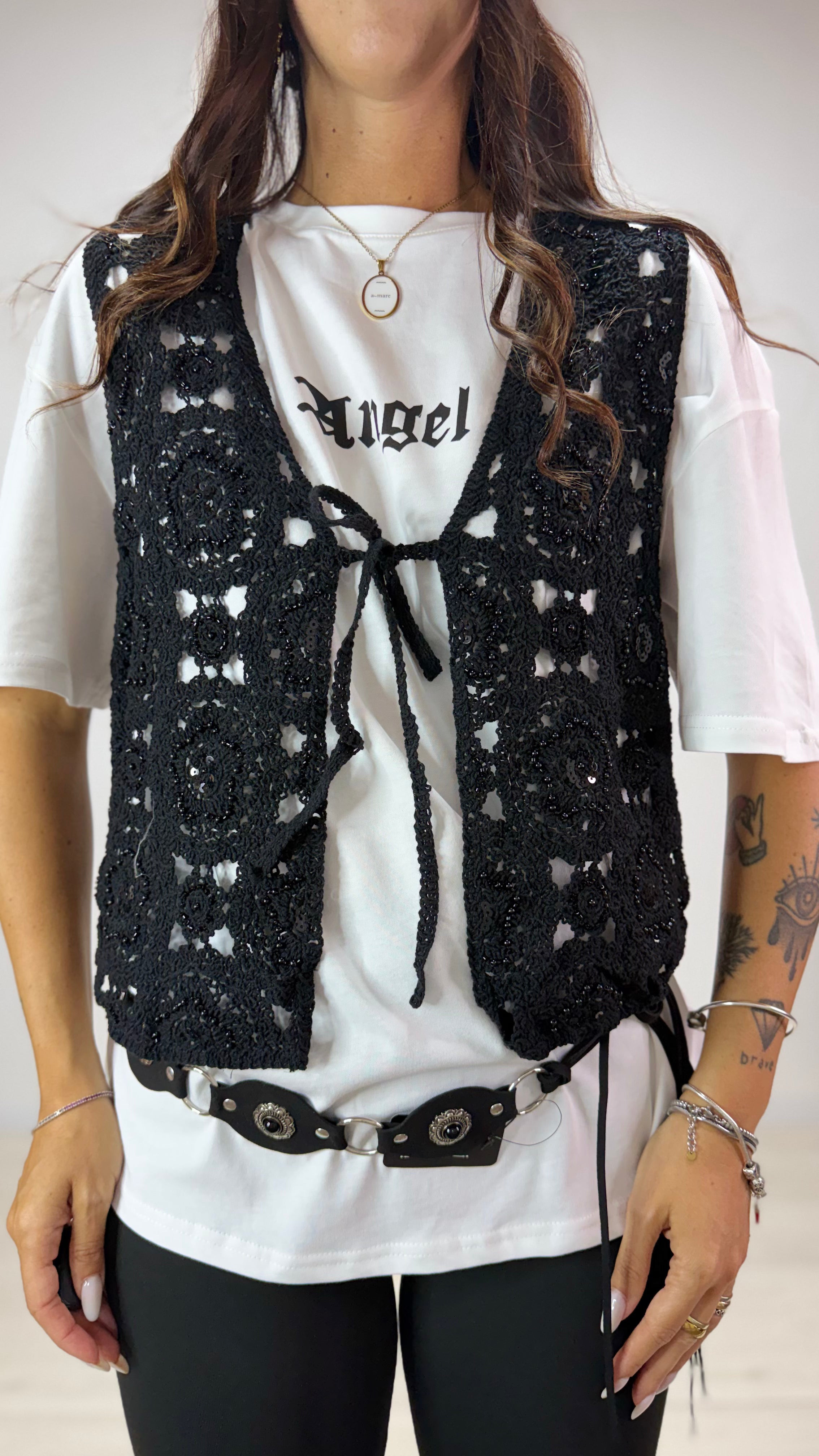 Gilet Perline & Macrame