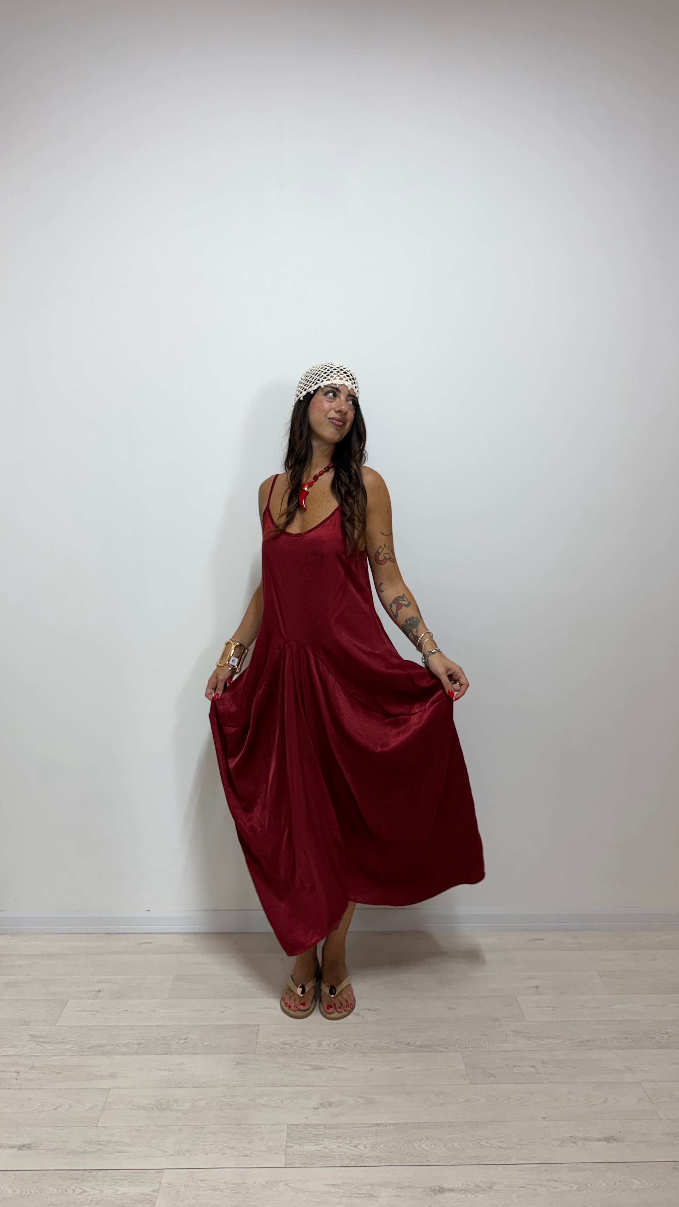 Abito Odalisca LUMINA Bordeaux
