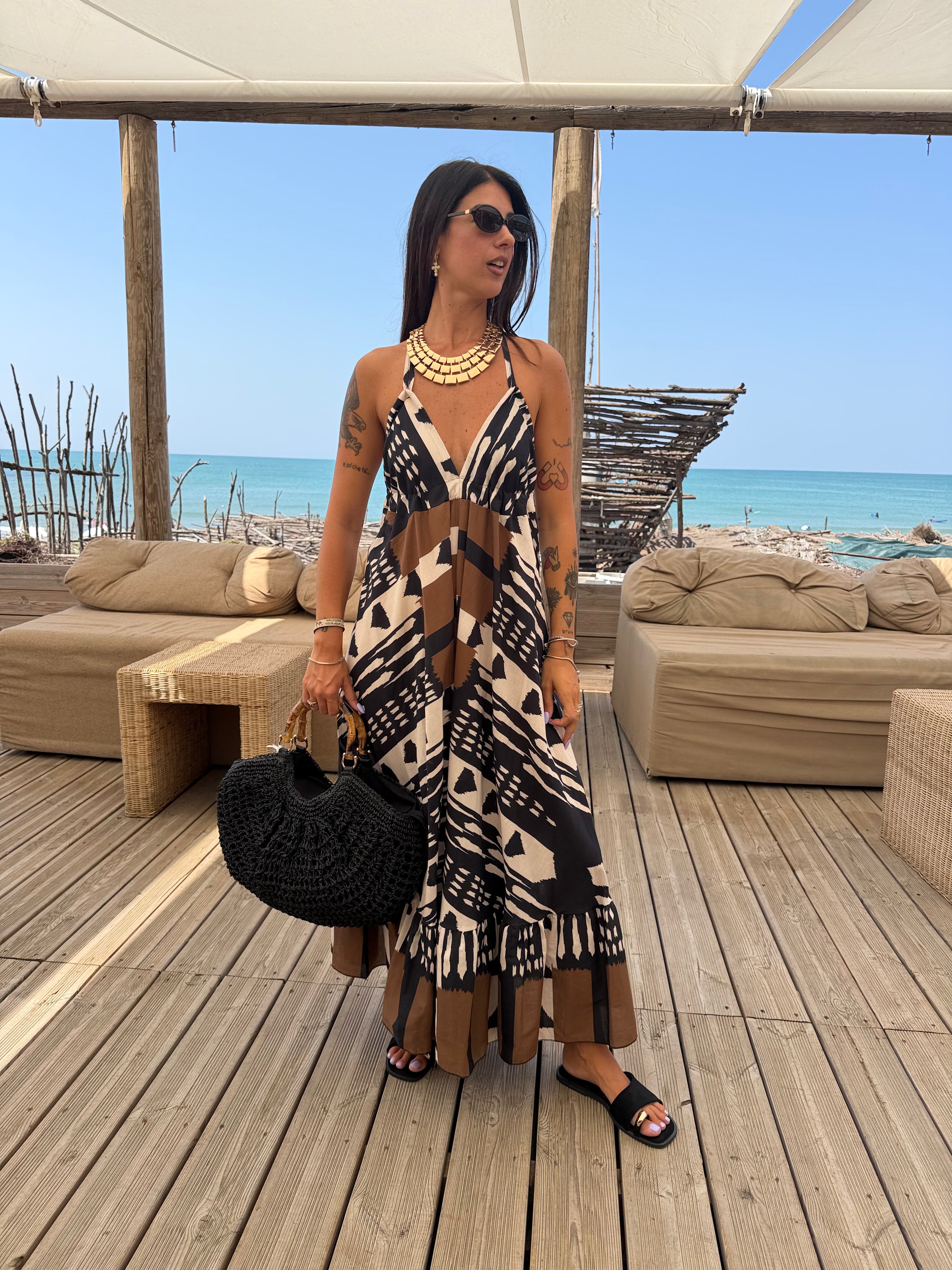 Abito African Tribal Black
