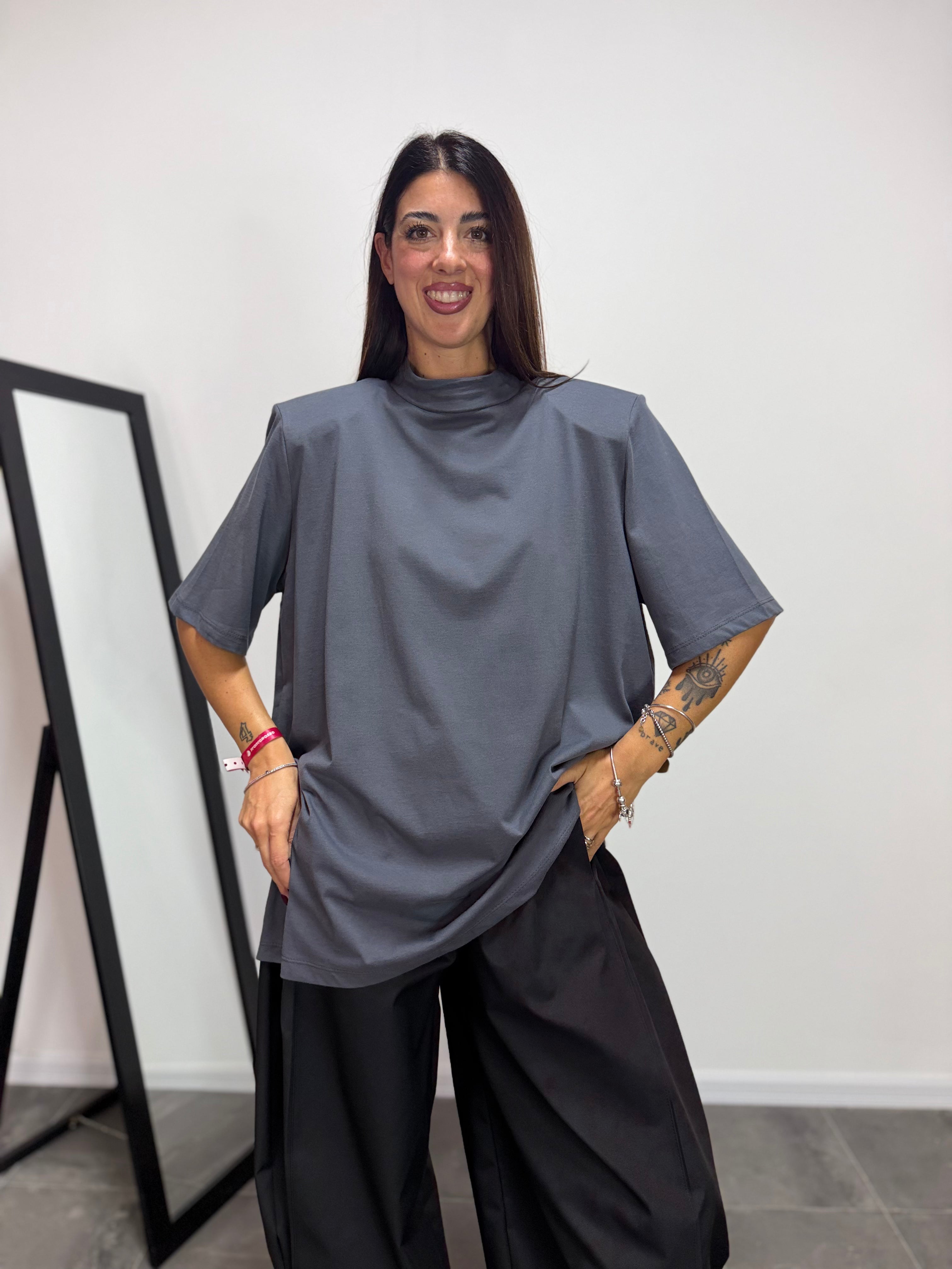 T-Shirt Urban JUST WEST Grigio Scuro