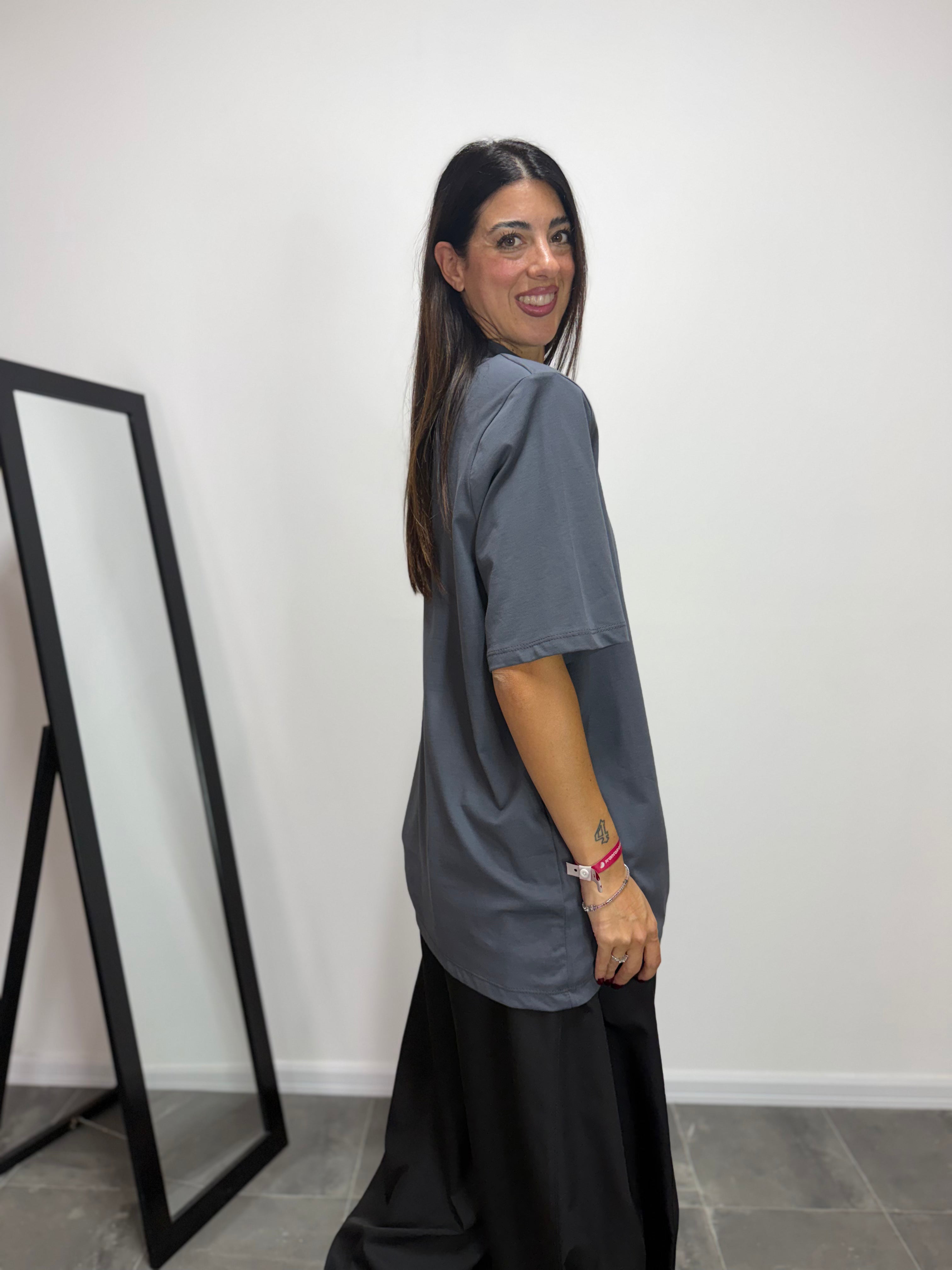 T-Shirt Urban JUST WEST Grigio Scuro