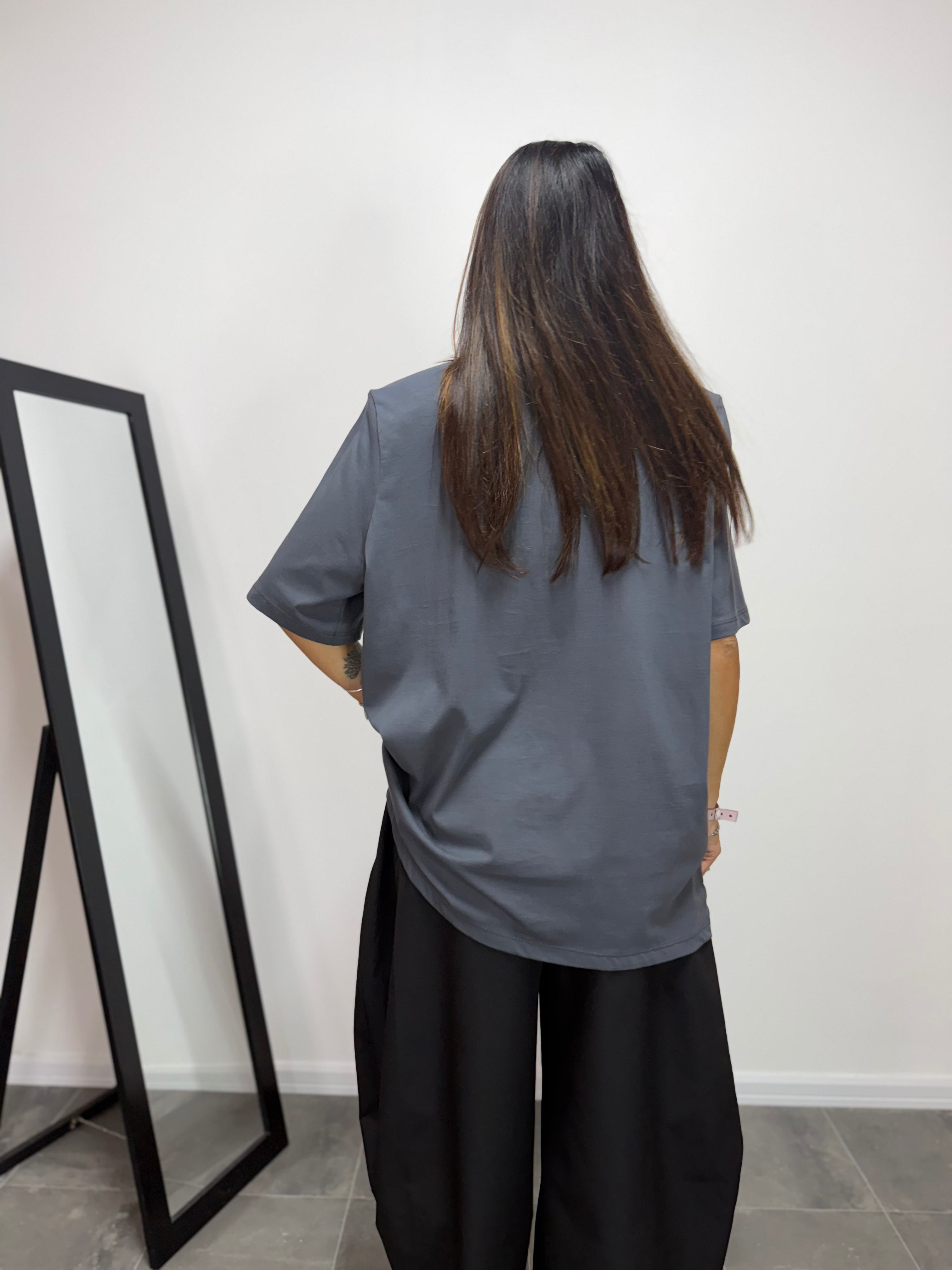 T-Shirt Urban JUST WEST Grigio Scuro