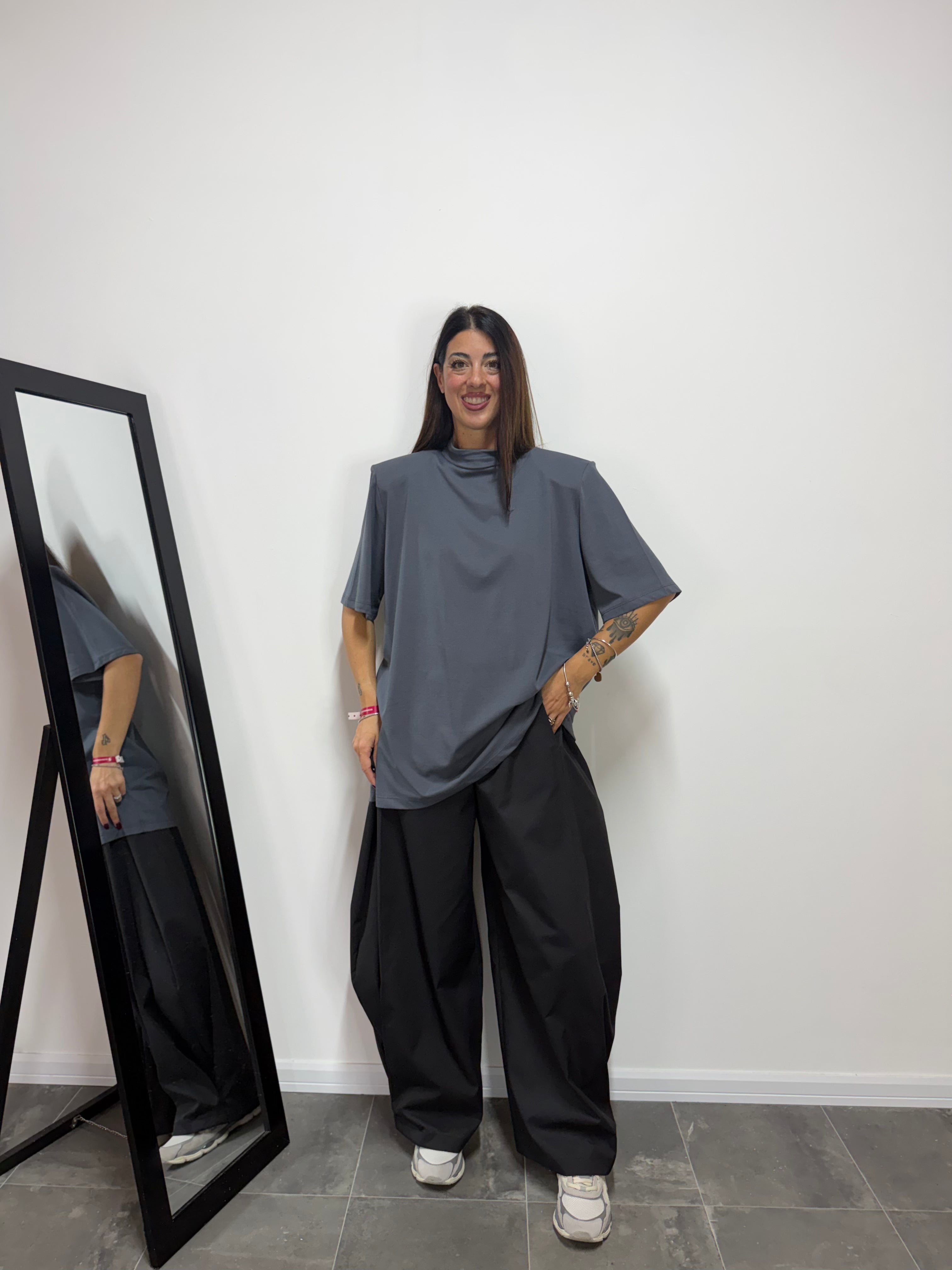 T-Shirt Urban JUST WEST Grigio Scuro
