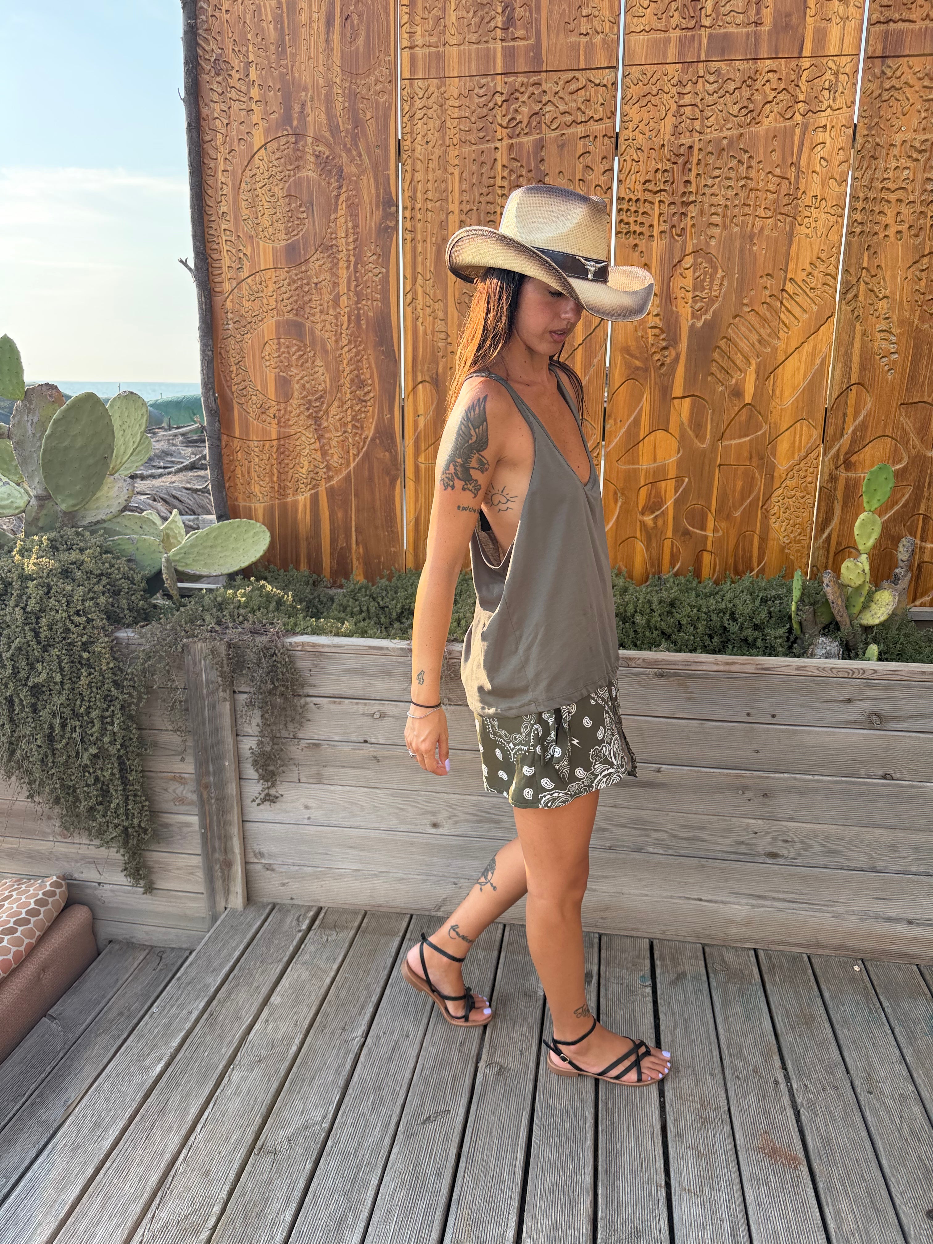 Canotta Style JUST WEST Militare