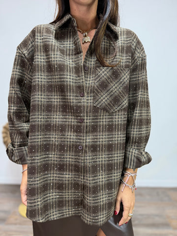 Camicia Tempesta Stellata Brown