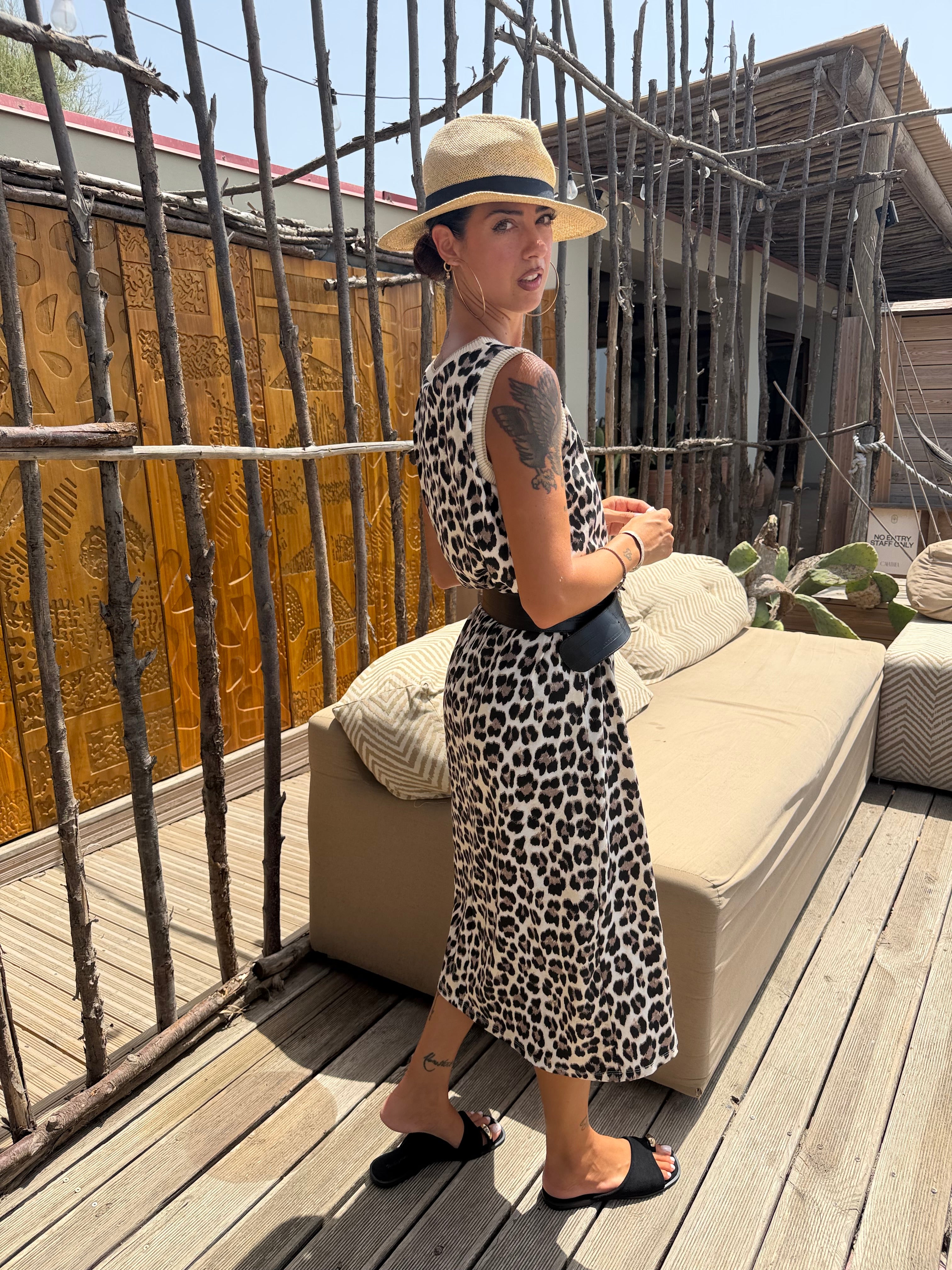 Abito Leopard Gold
