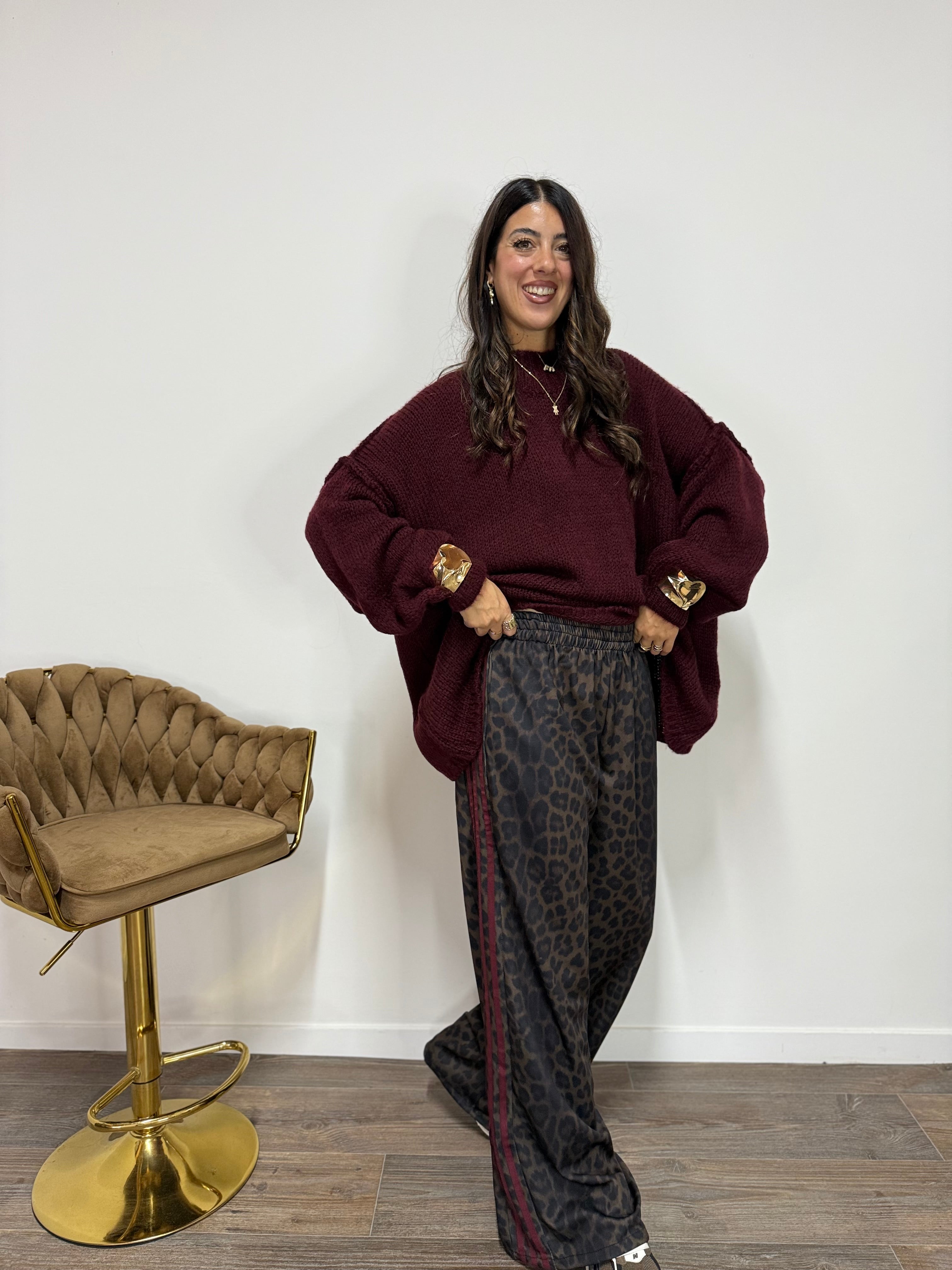 PantaTuta Power Leopardato Bordeaux