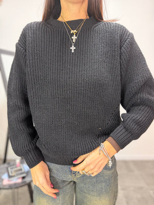 Pull Intreccio LUMINA Nero