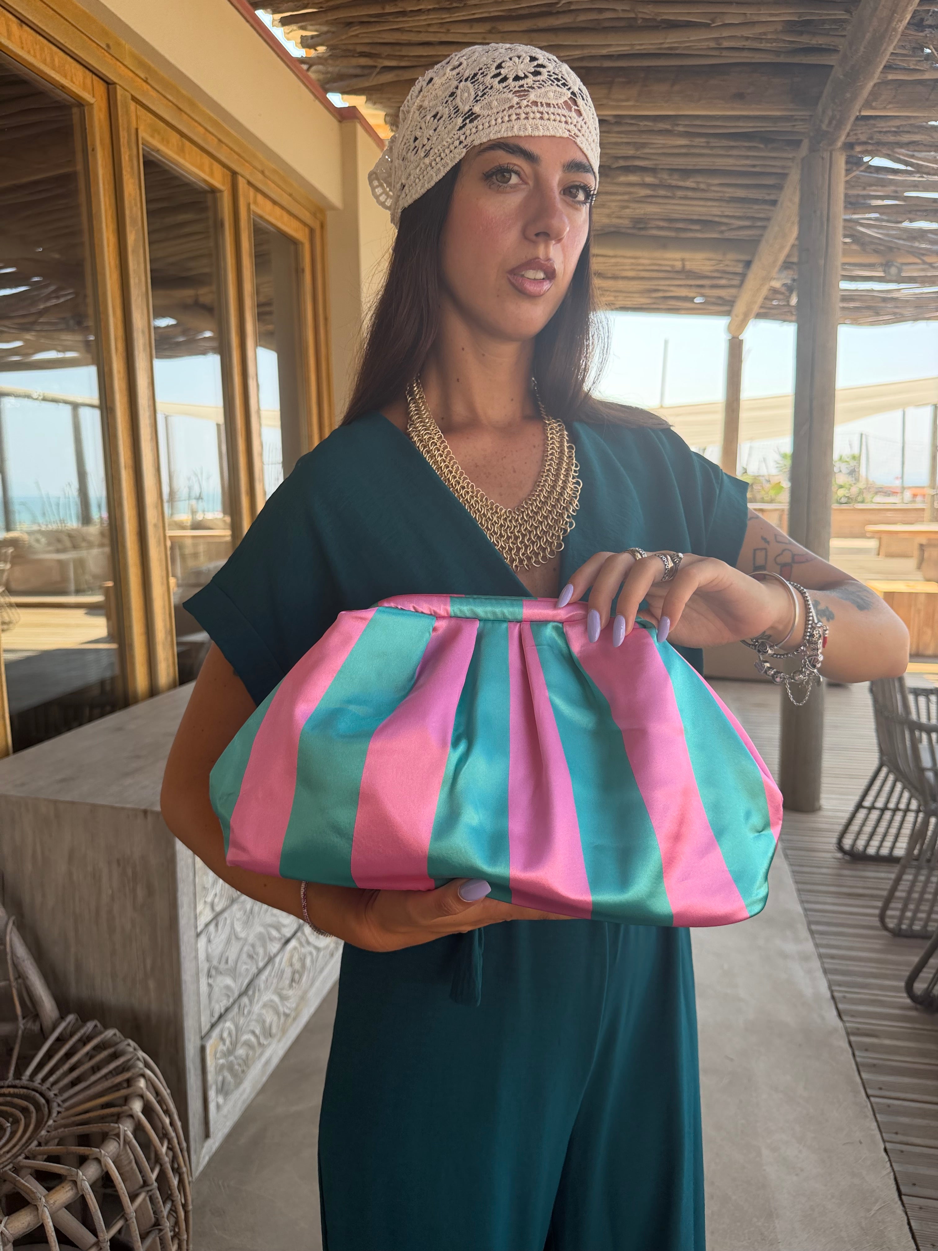 Pochette Stripes Pink