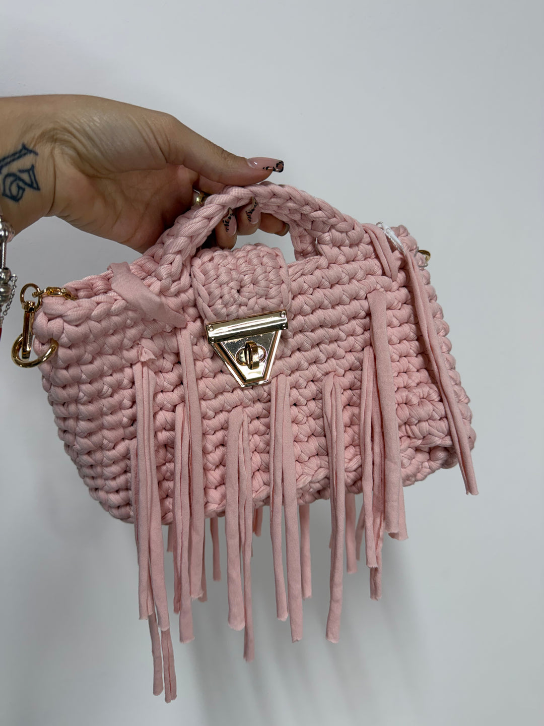 Borsa Intreccio Rosa