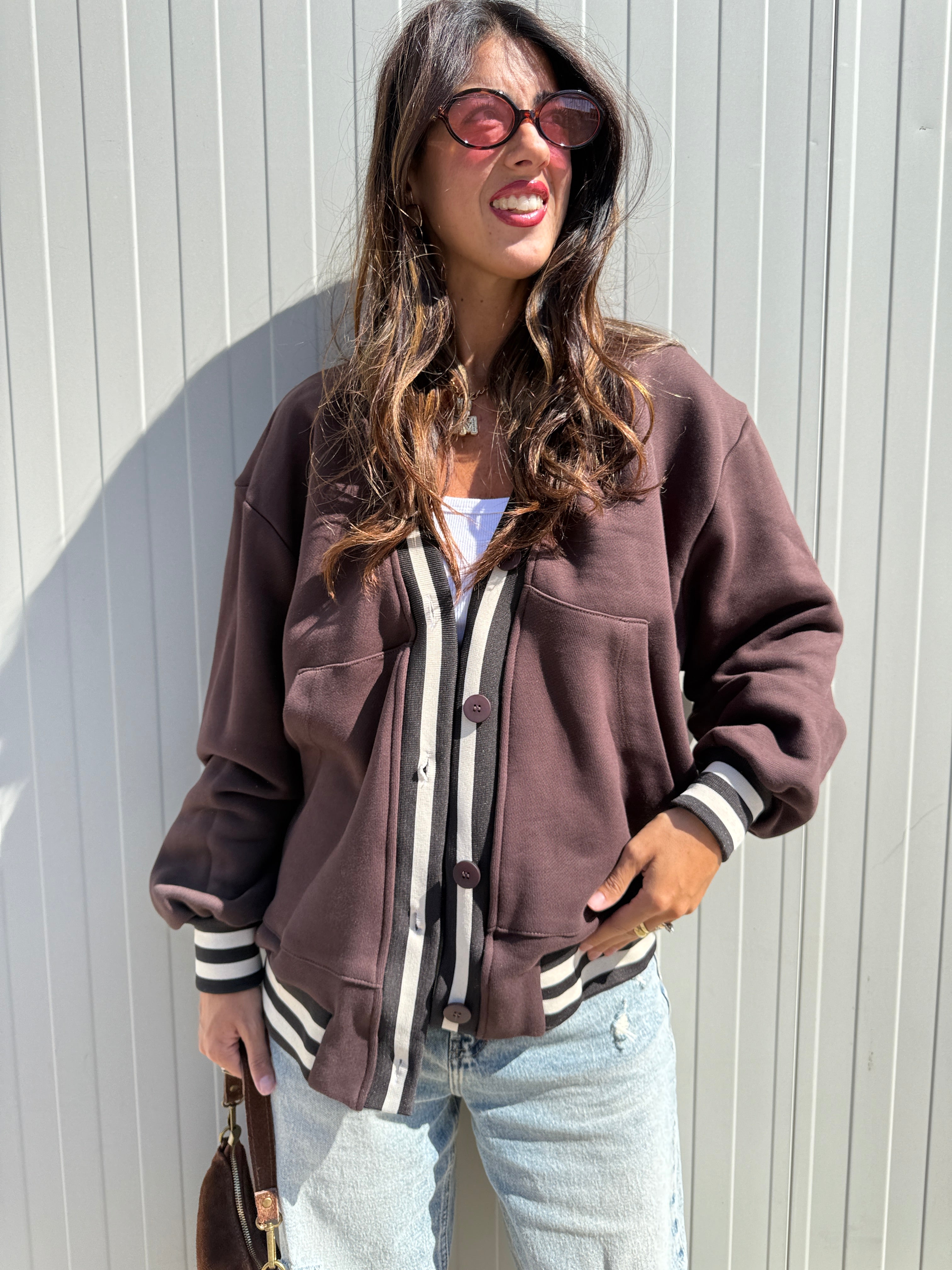 Cardigan Urban LUMINA Marrone