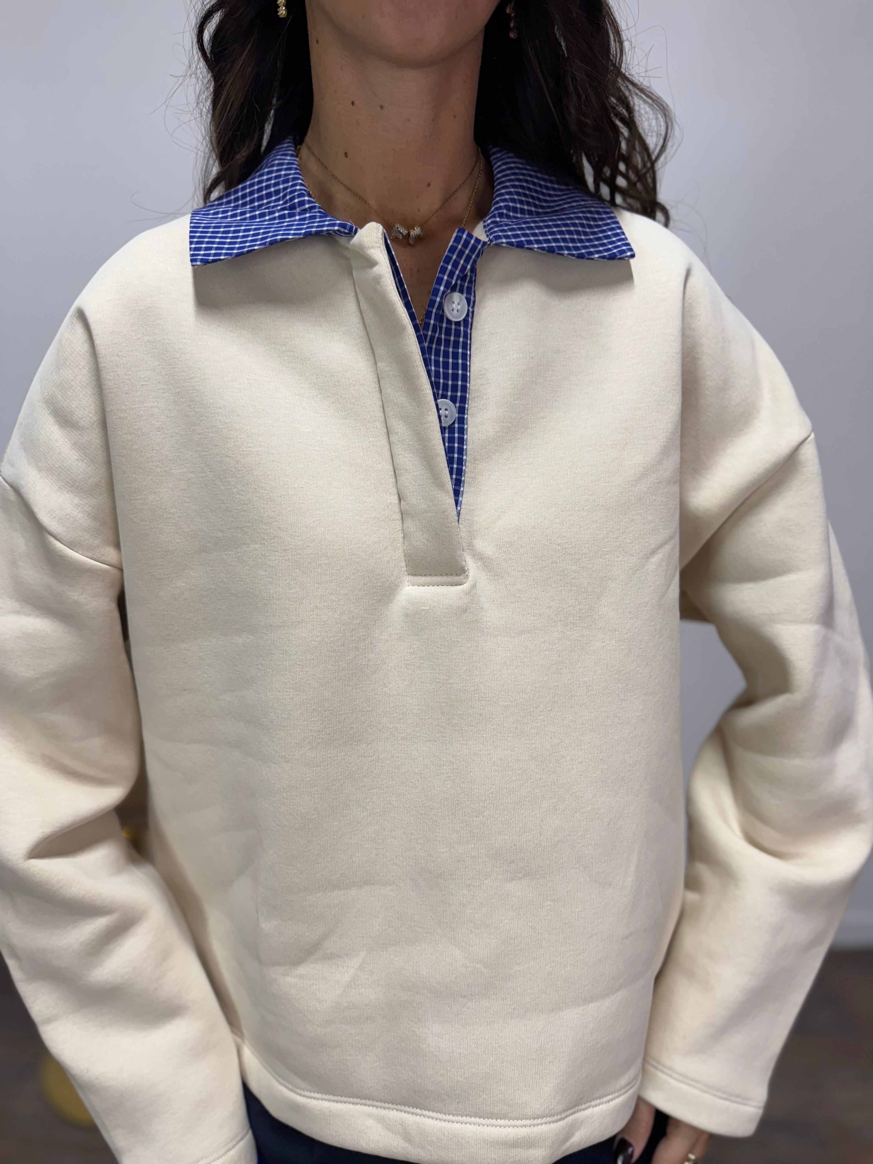 Felpa Camicia LUMINA Panna