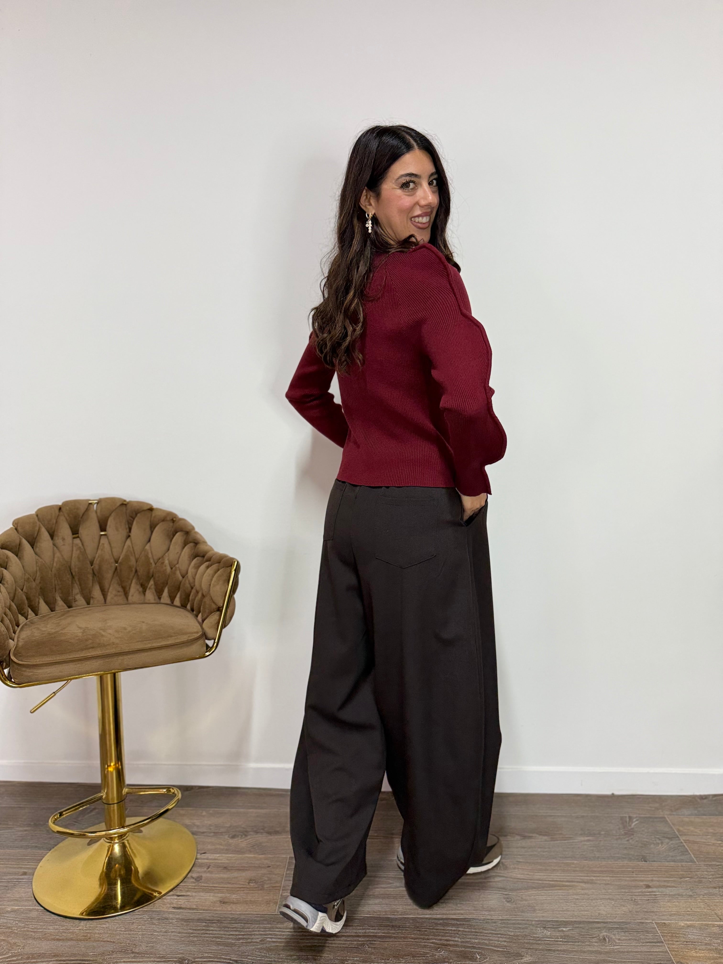 Pantalone Balloon Marrone