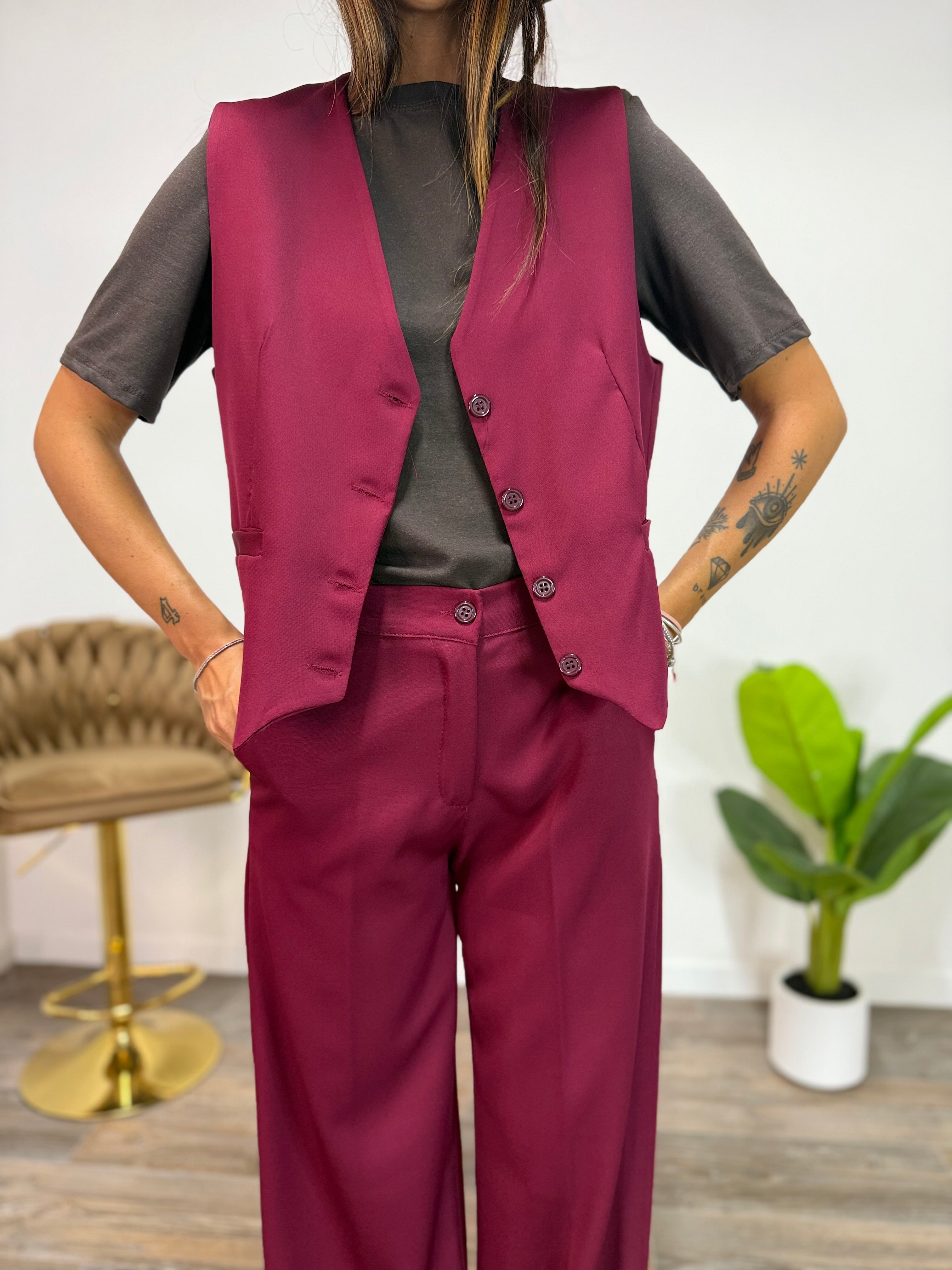 Tailleur Sally Bordeaux