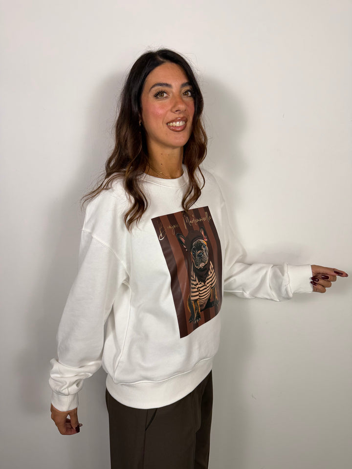 Felpa Mademoiselle Marrone