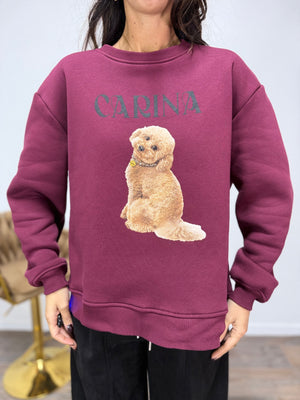 Felpa Carina LUMINA Bordeaux