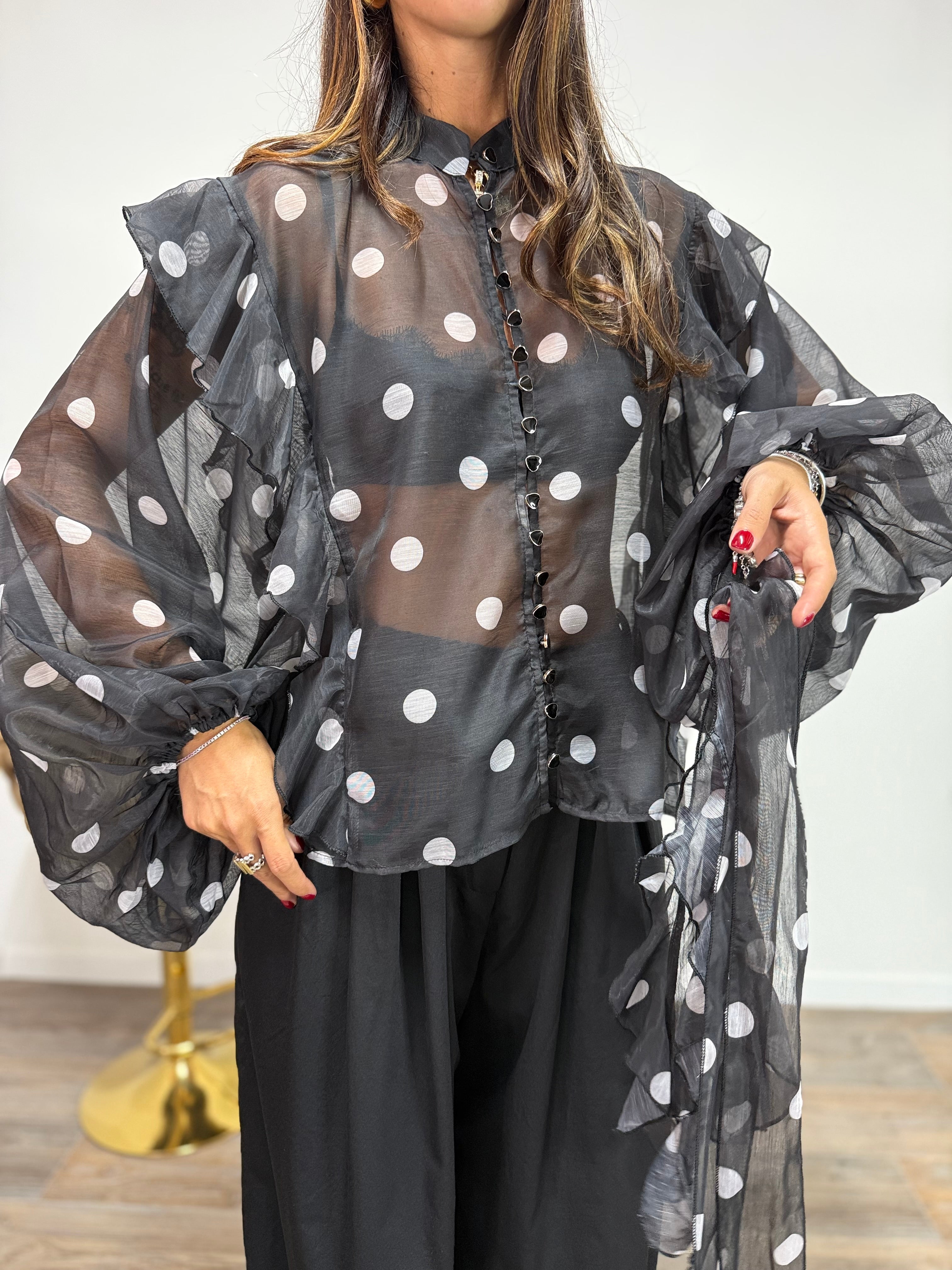 Camicia Cuore a Pois