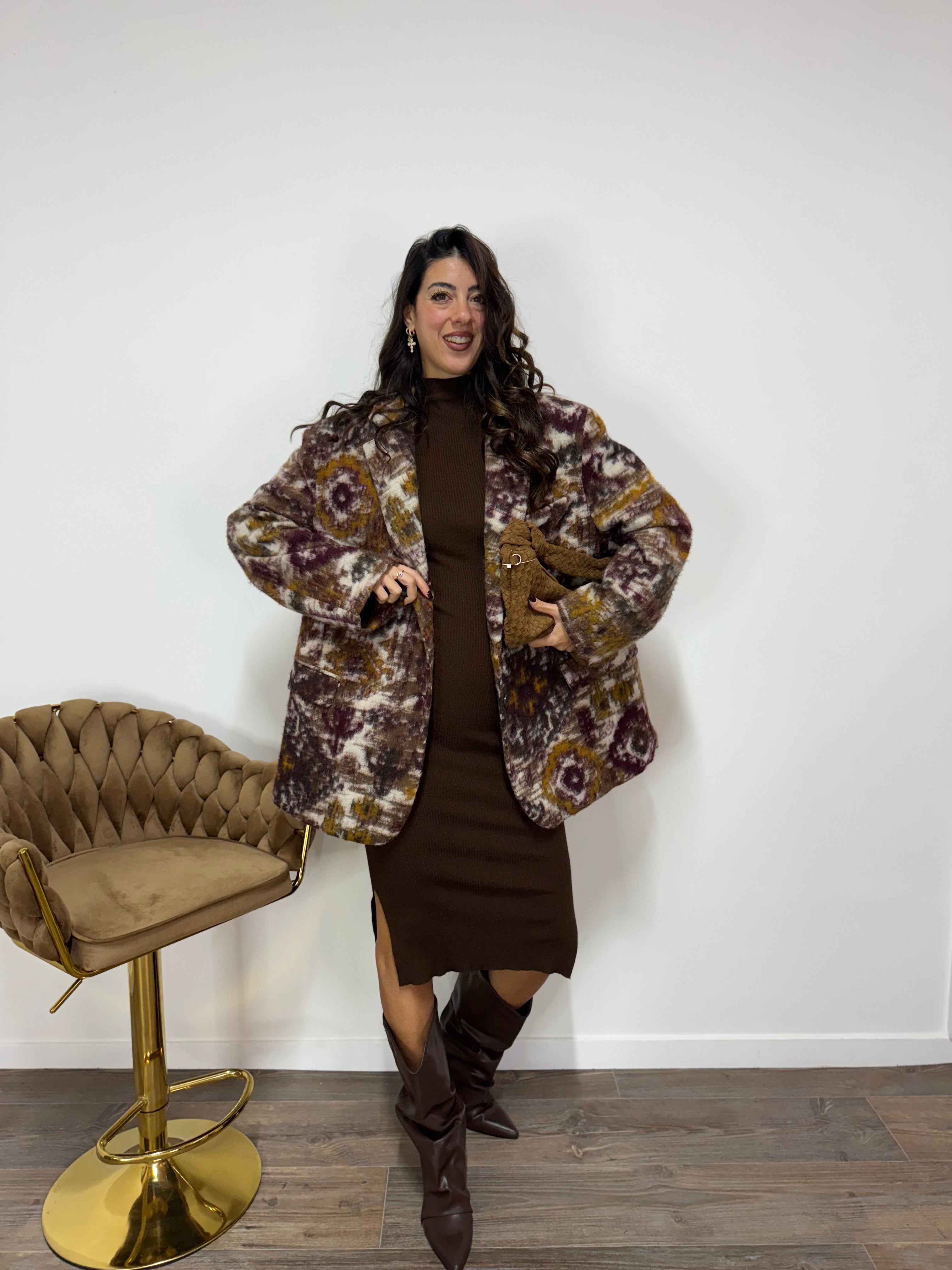 Blazer Wool Abstracted LUMINA Bordeaux