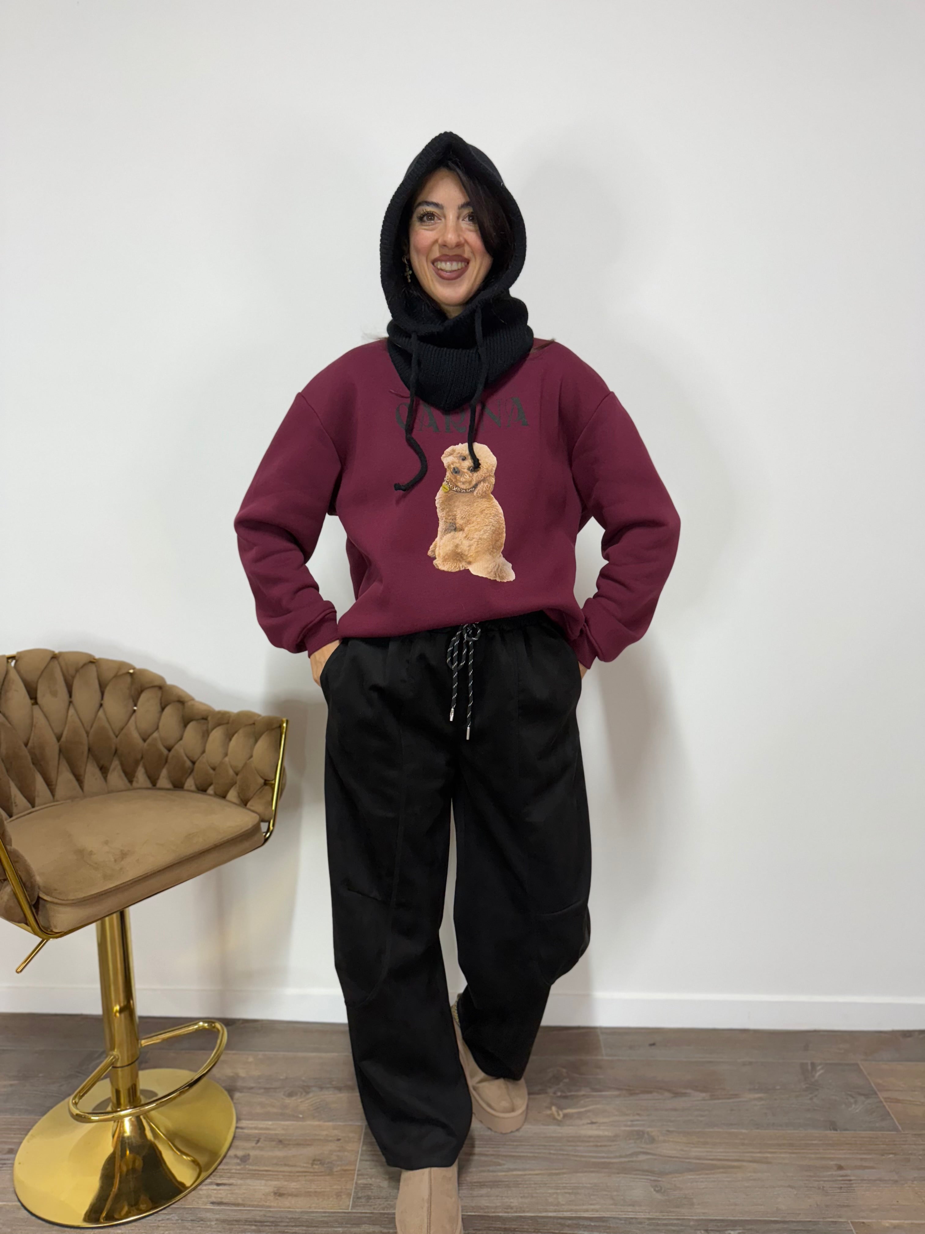 Felpa Carina LUMINA Bordeaux