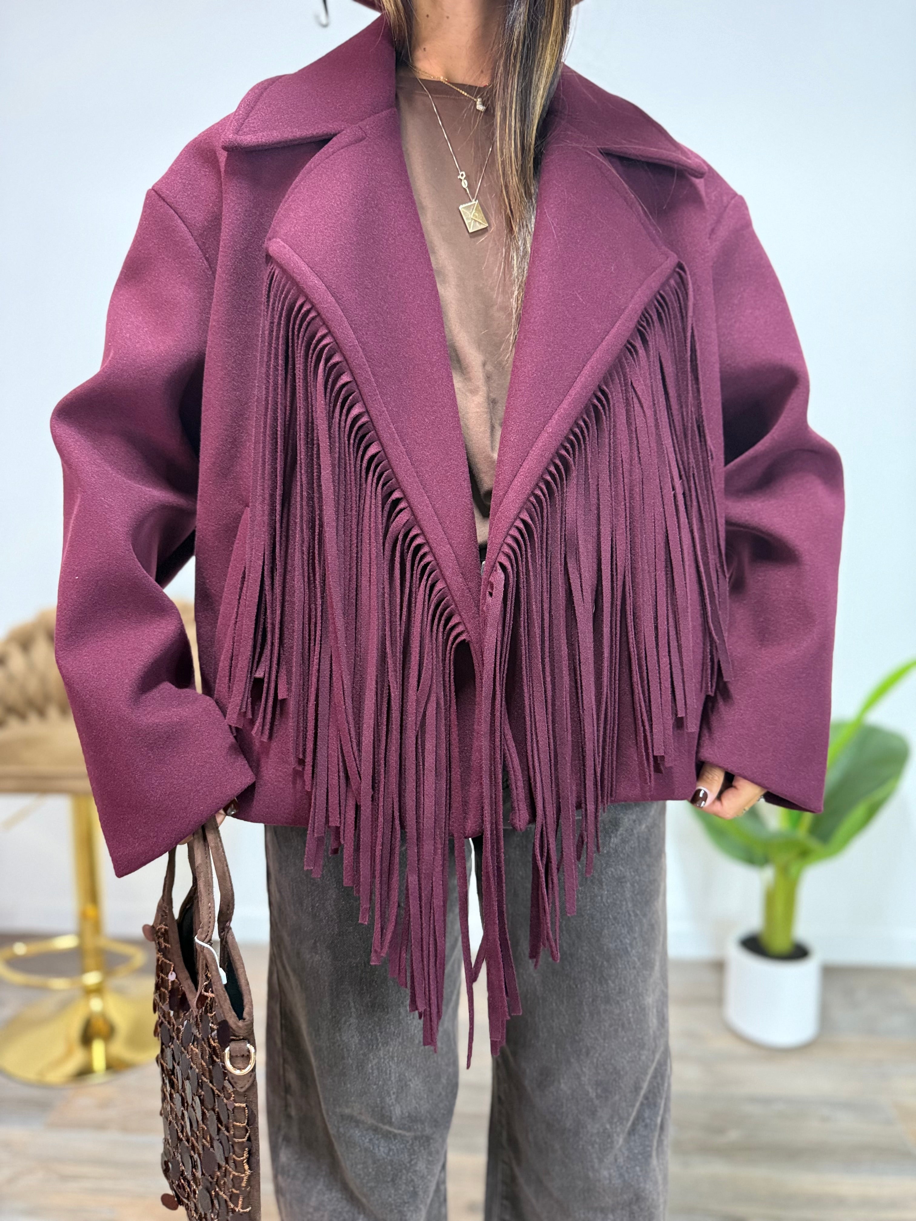 Cappottino Frange LUMINA Bordeaux
