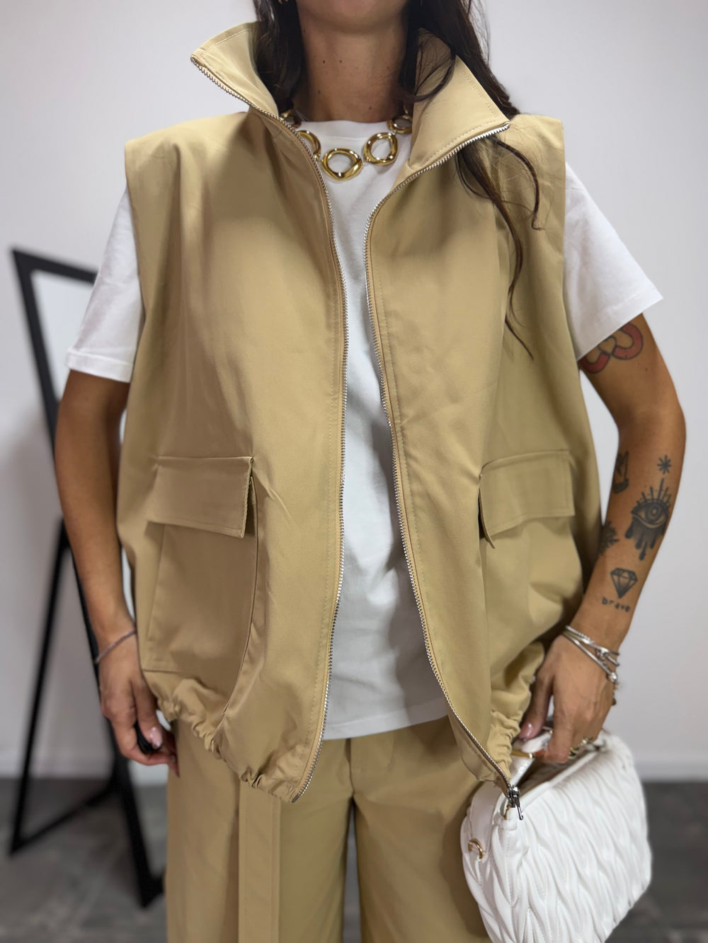Gilet Trudy LUMINA Cammello