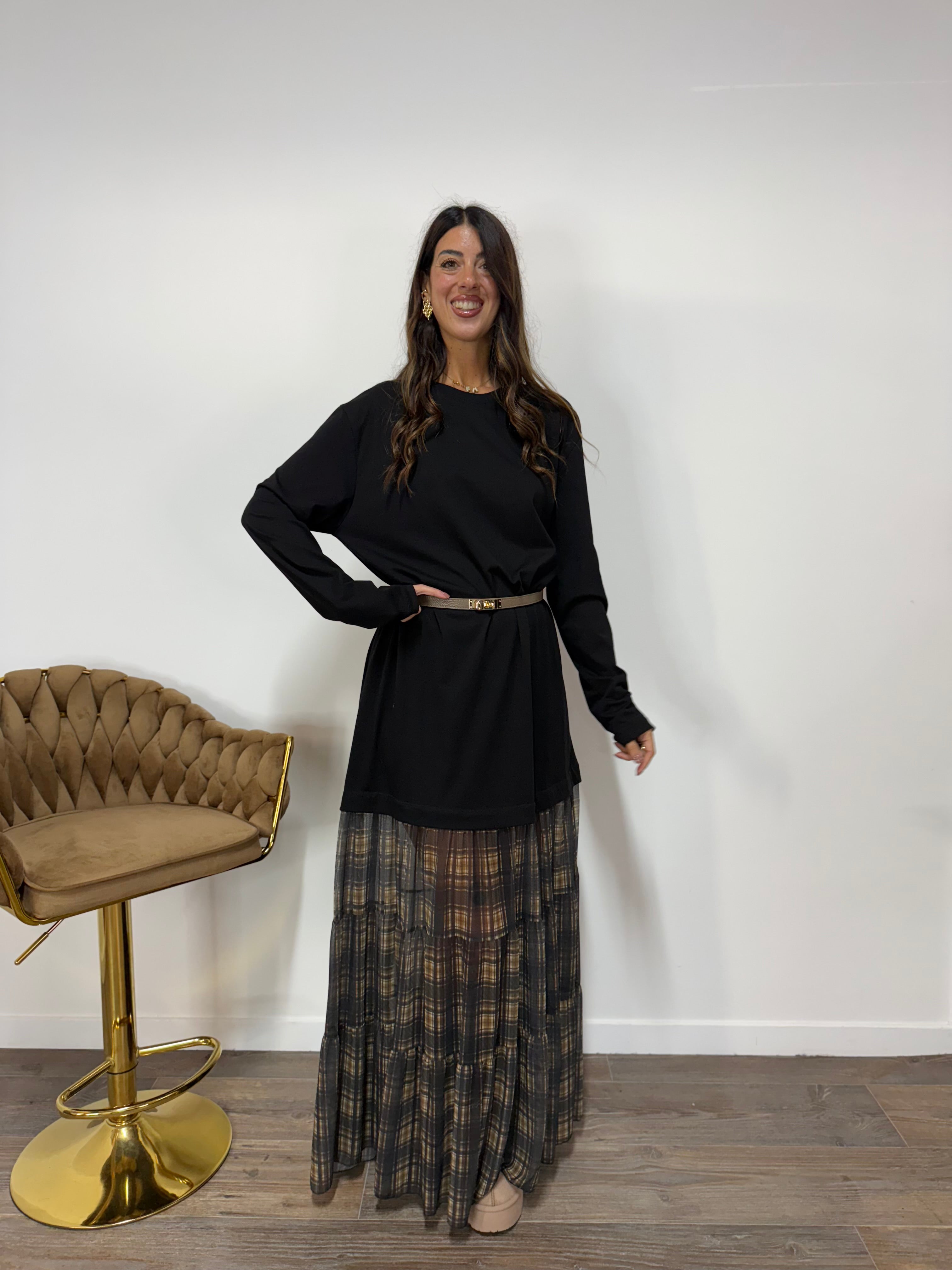 Abito Kilt LUMINA Nero