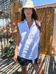 Blusa Puro Lino Bianca