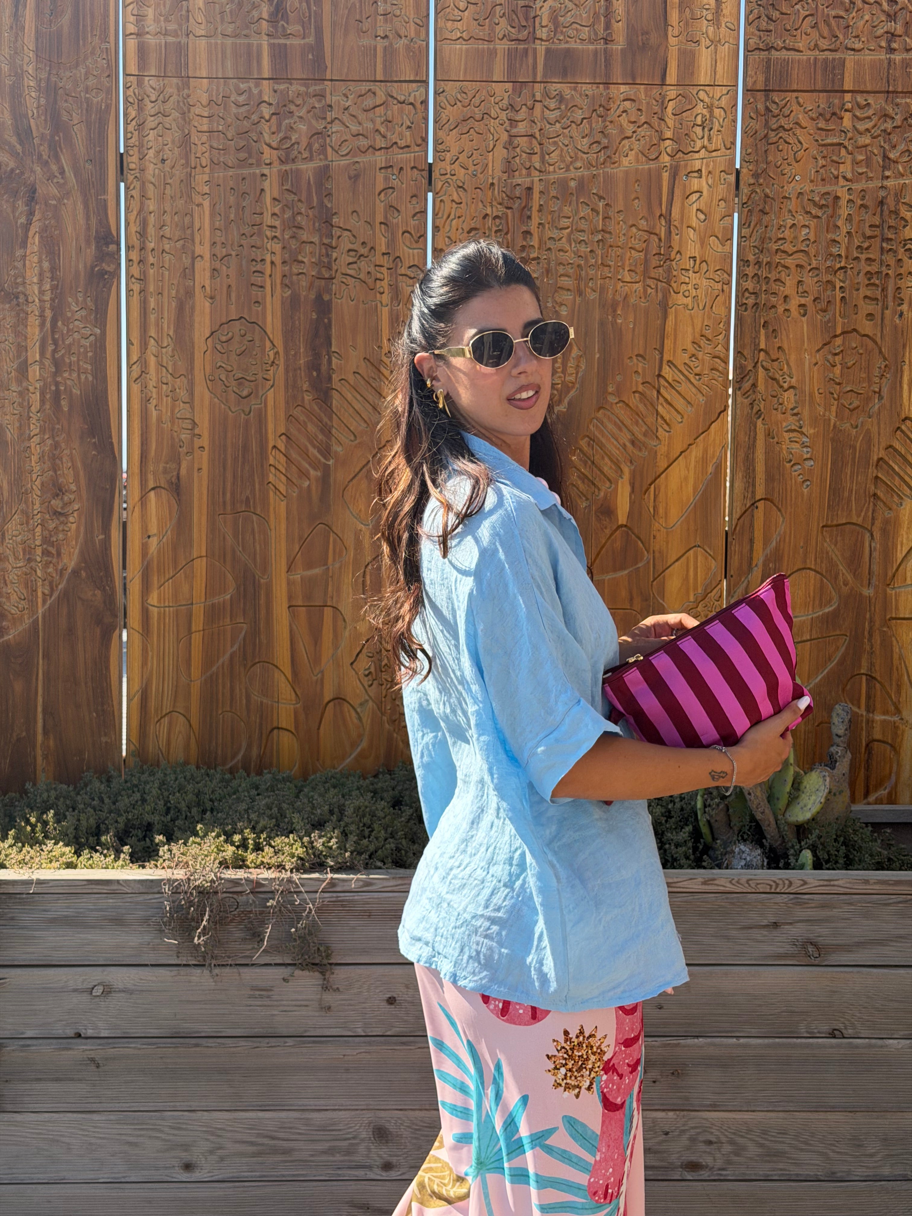 Camicia Puro Lino Azzurra