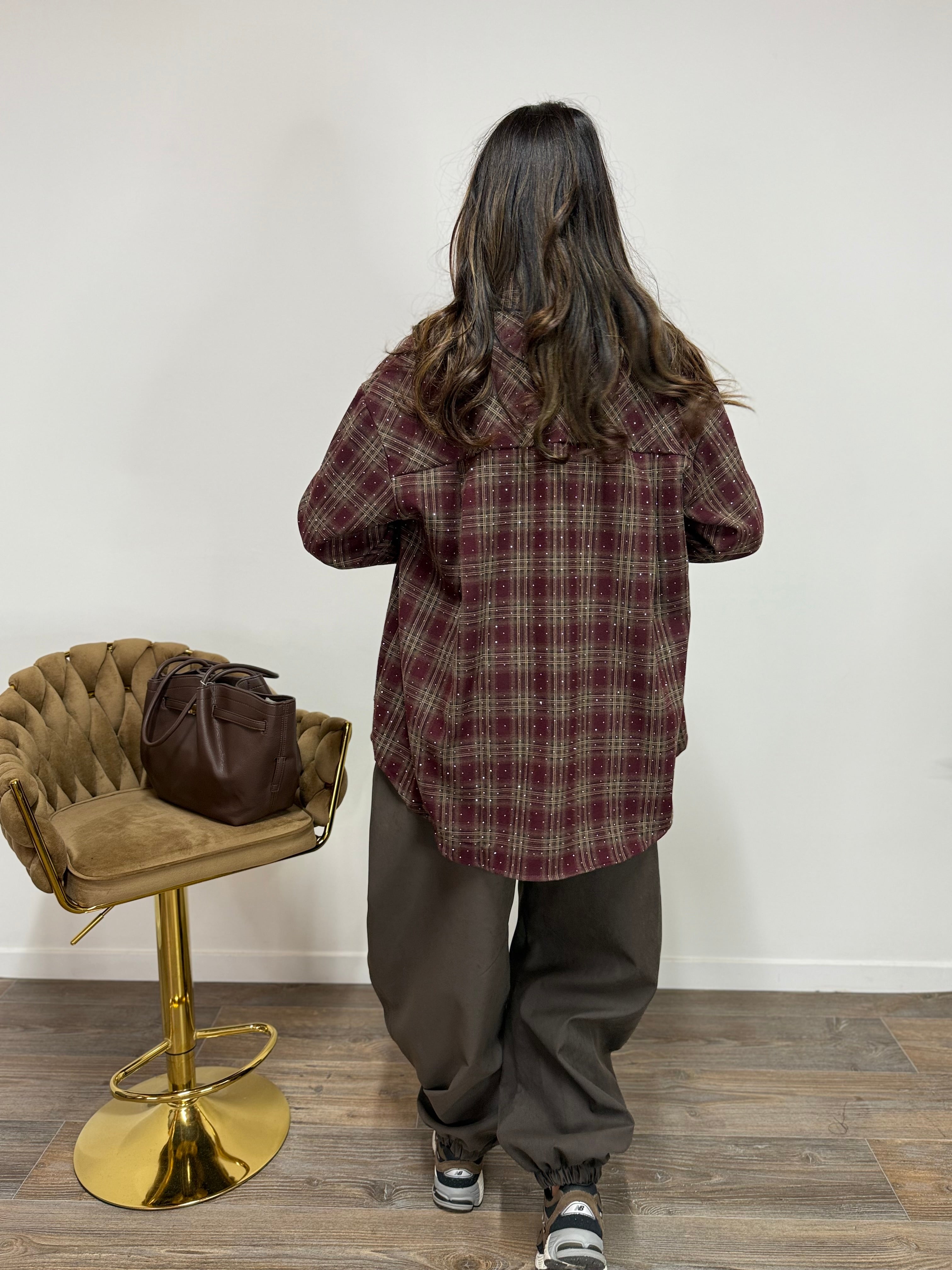 Camicia Tempesta Stellata Bordeaux