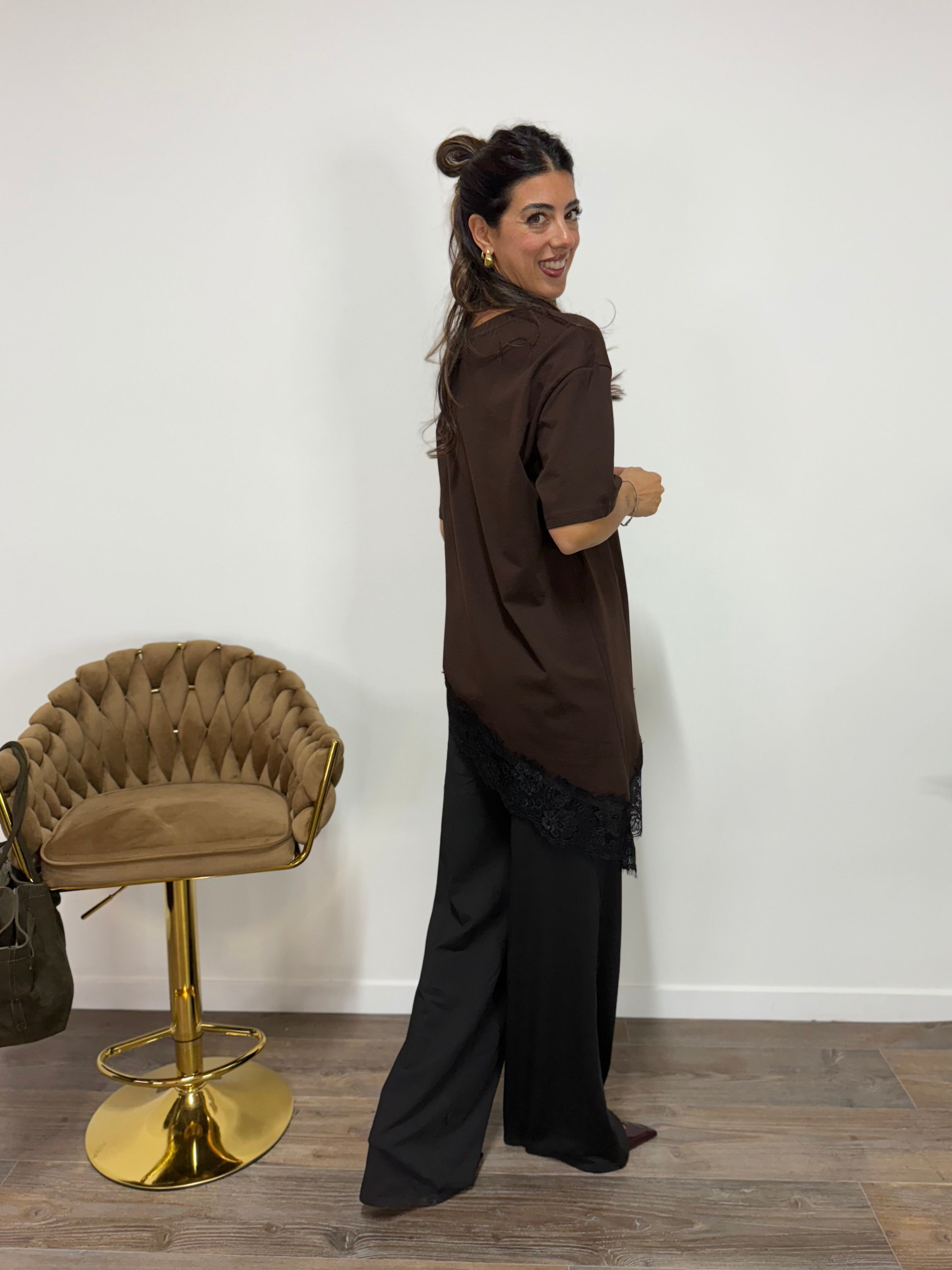 T-Shirt Lingerie LUMINA Marrone