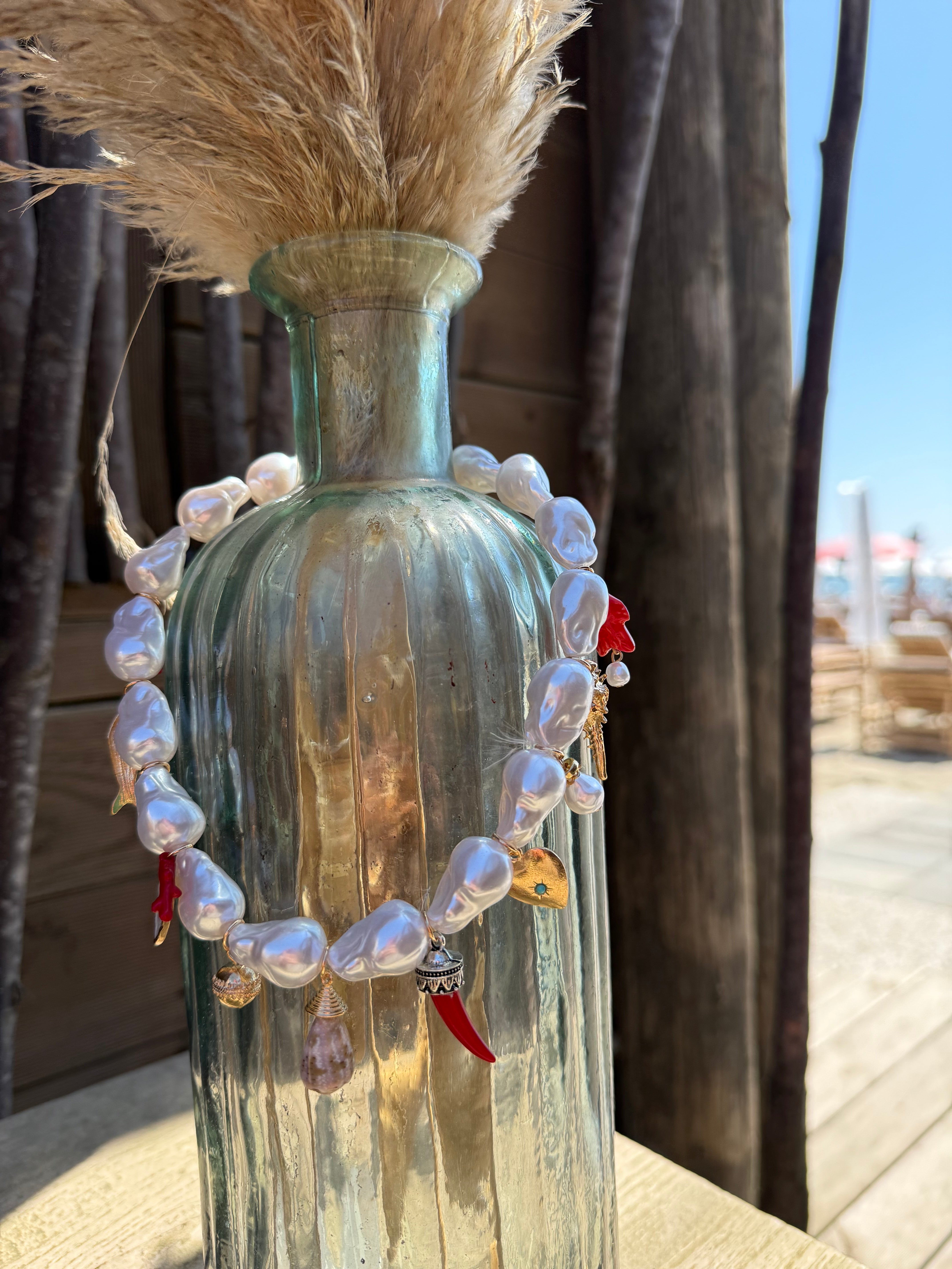 Collana Pearl & Coral