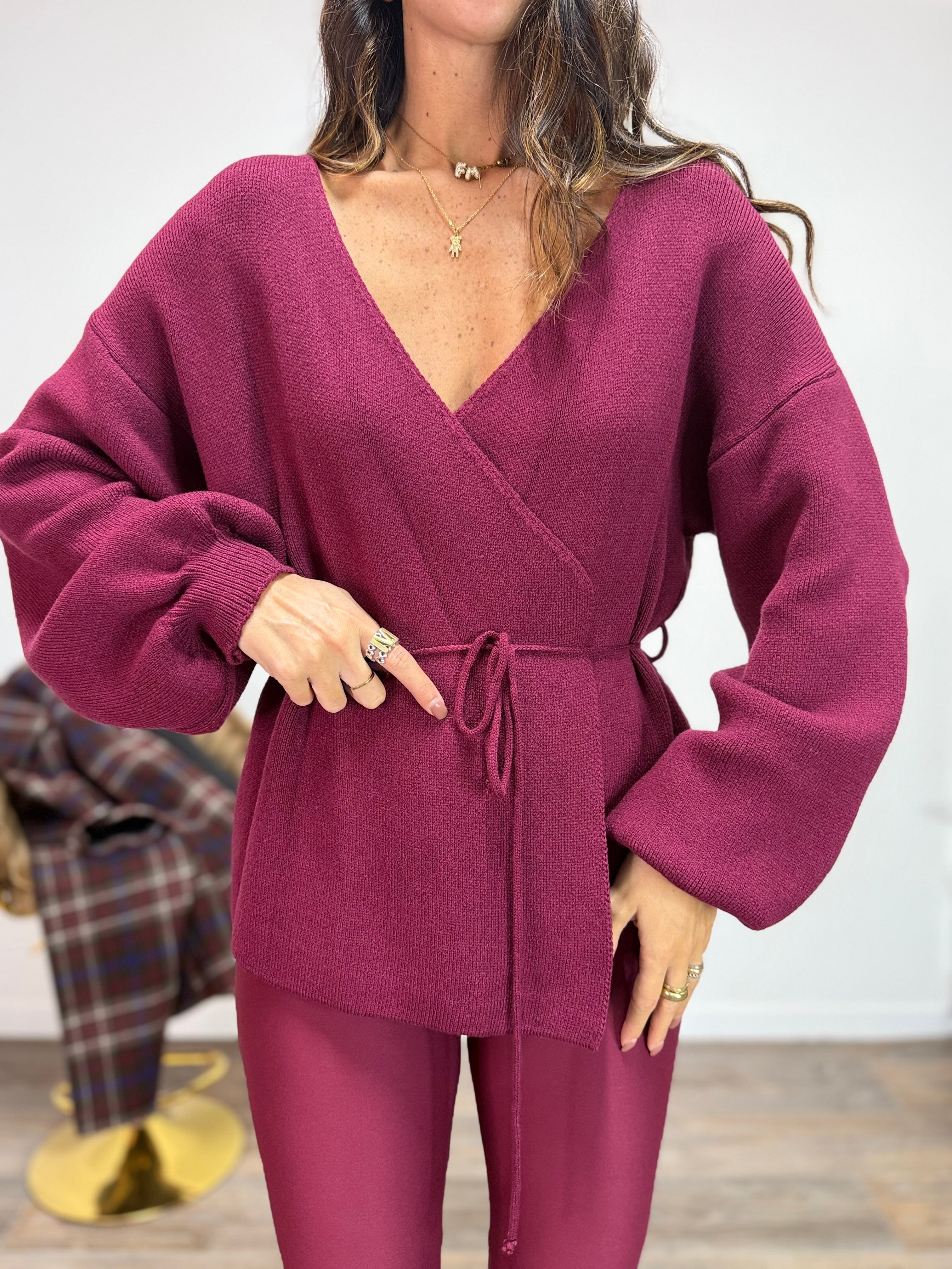 Cardigan Scaldacuore Bordeaux