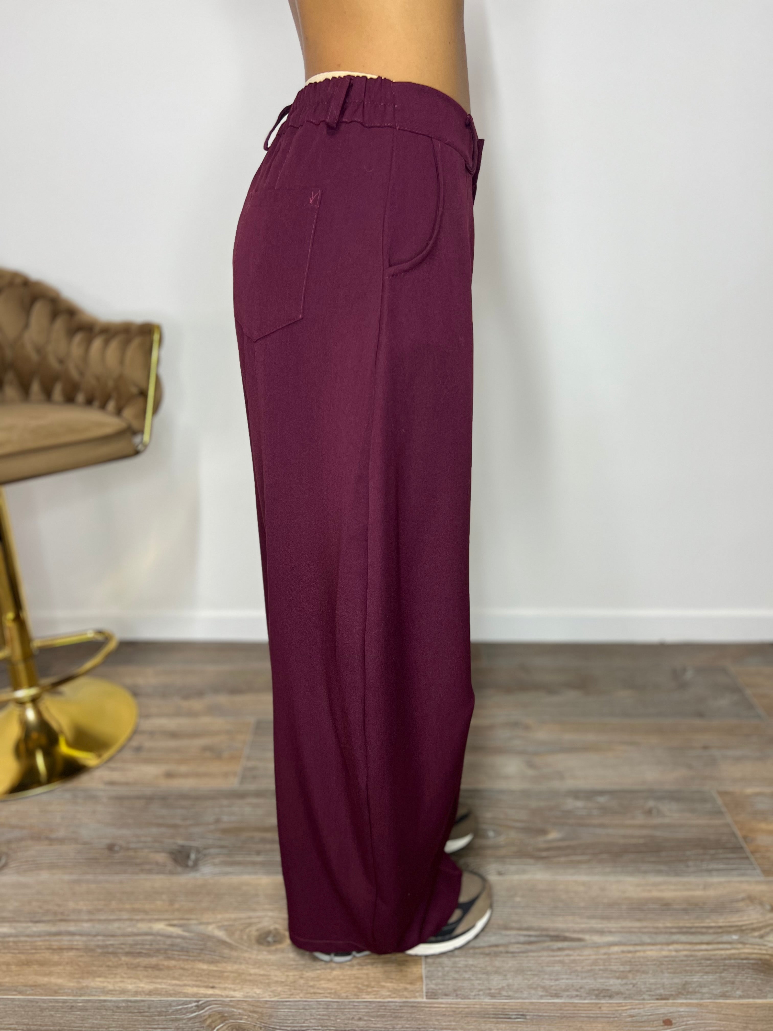 Pantalone Balloon Bordeaux