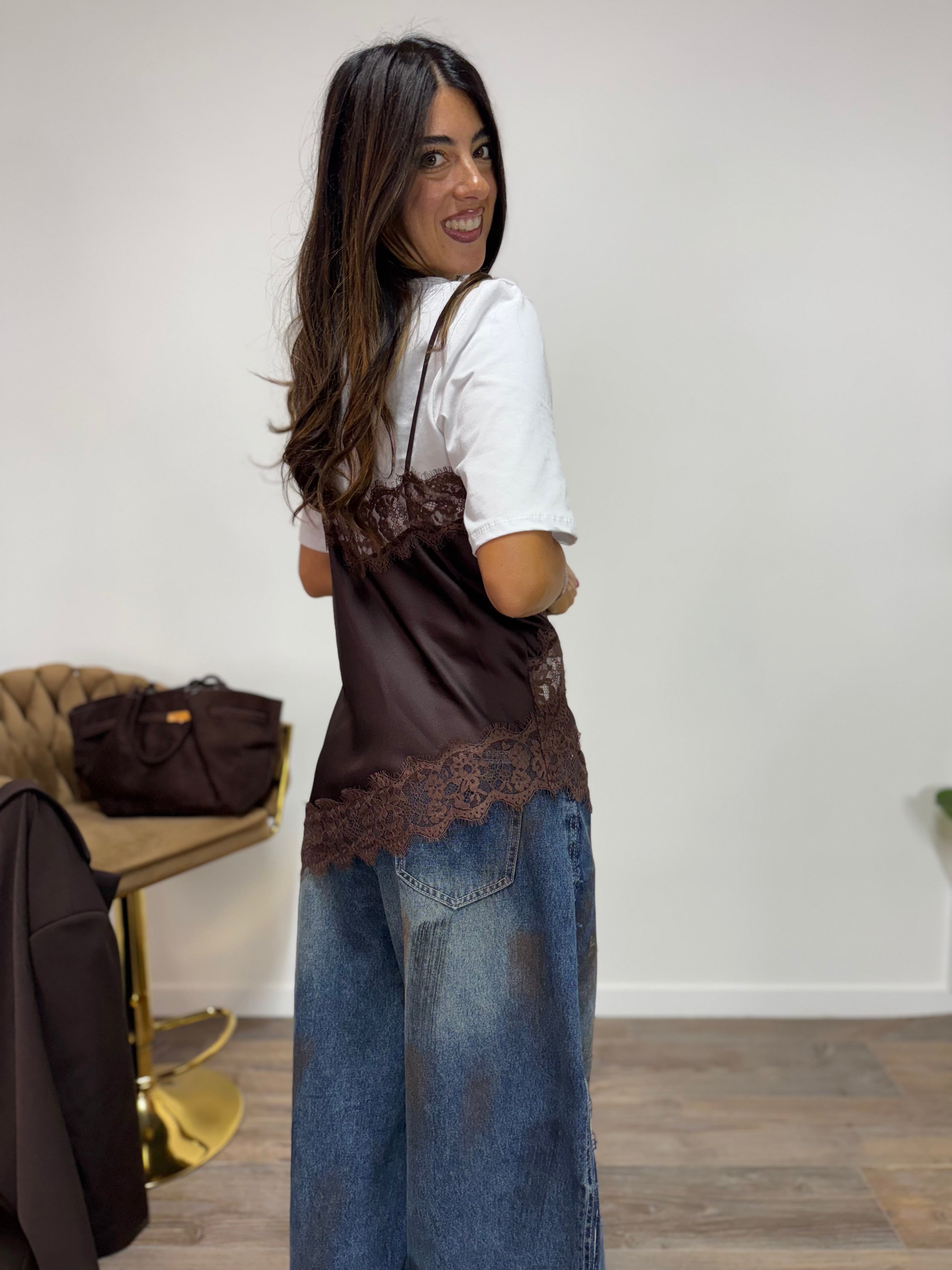 Top Lingerie Marrone