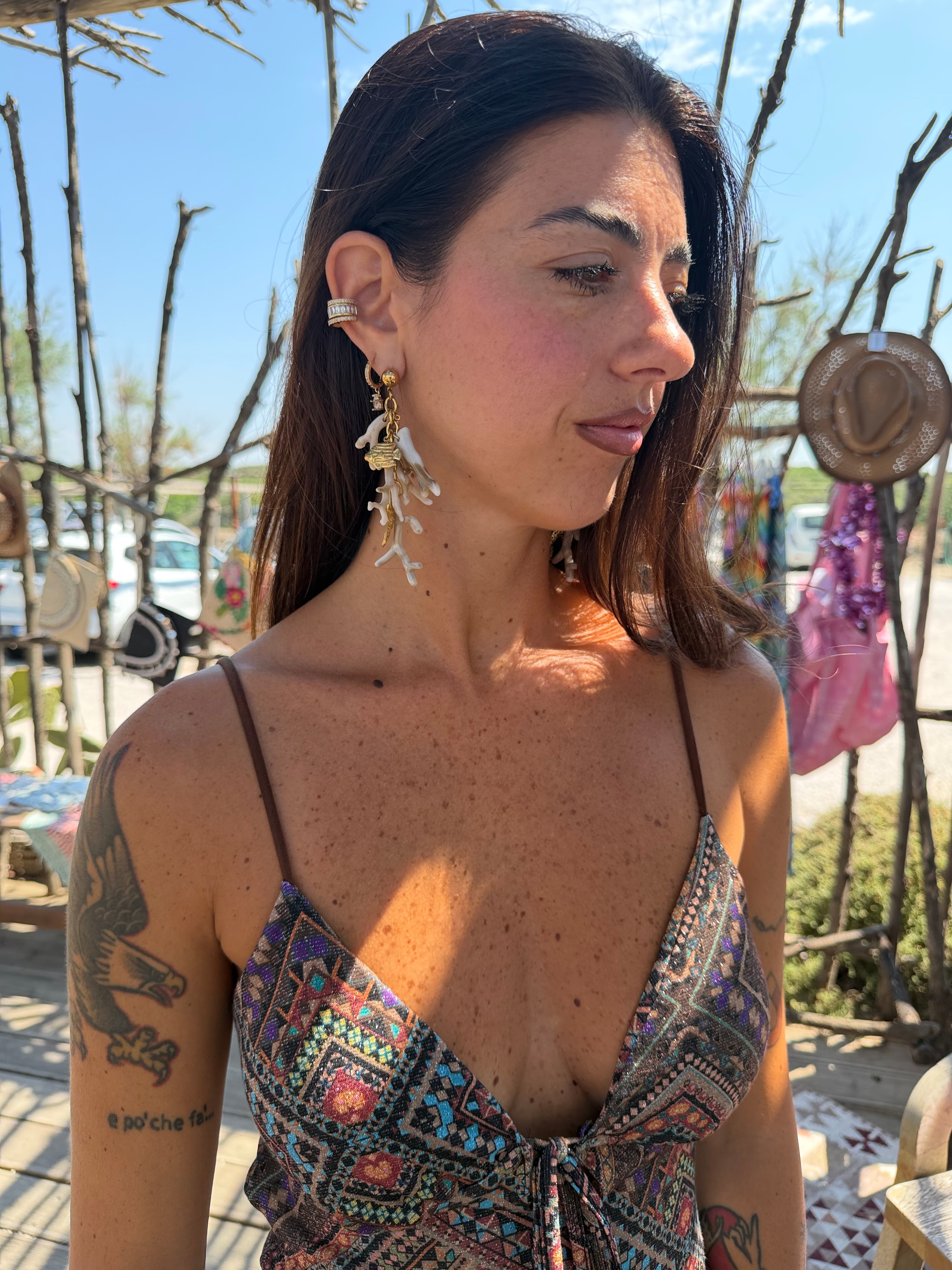 Orecchini Koral Beige