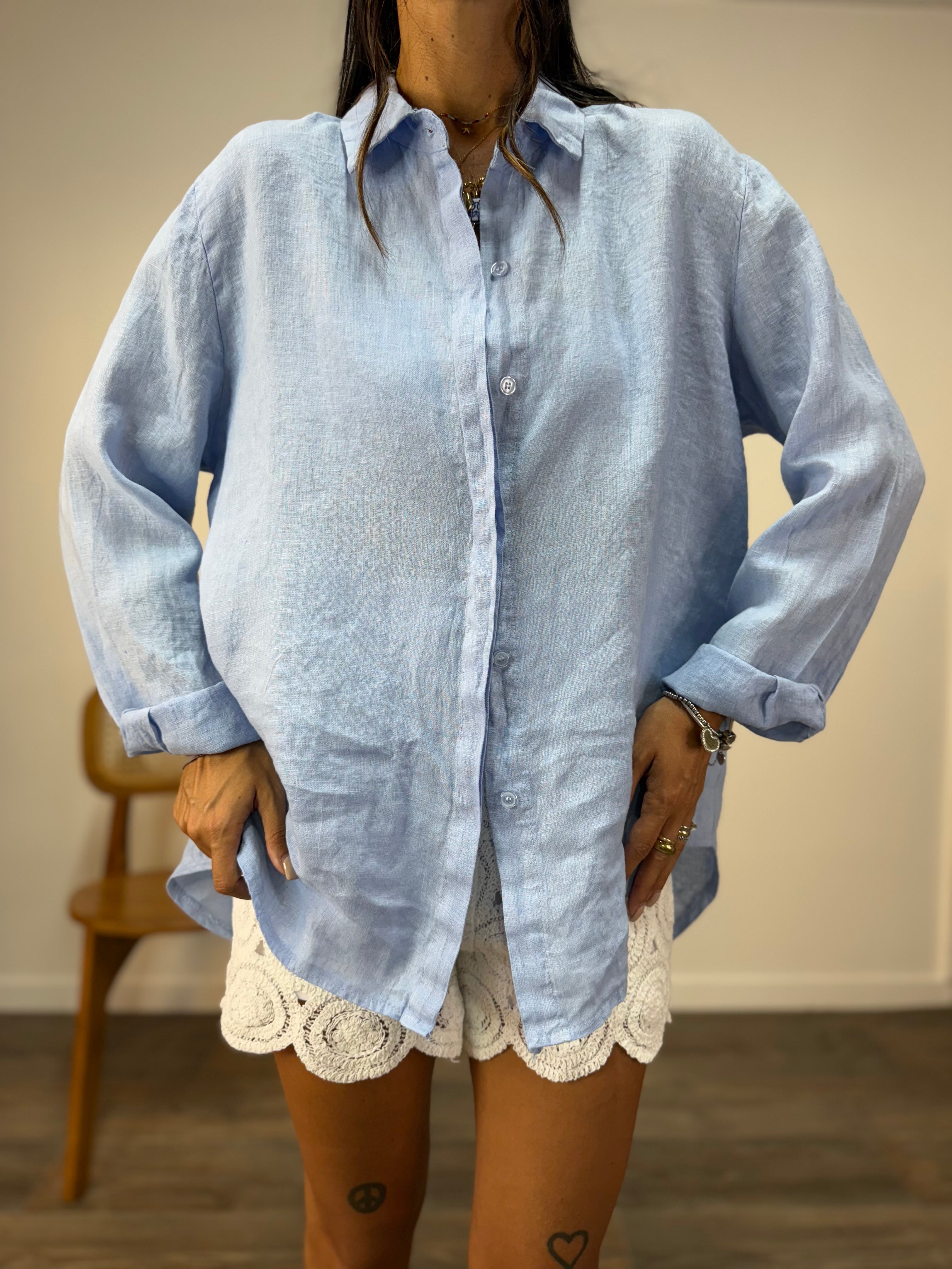 Maxi Camicia Thodami 100% Lino