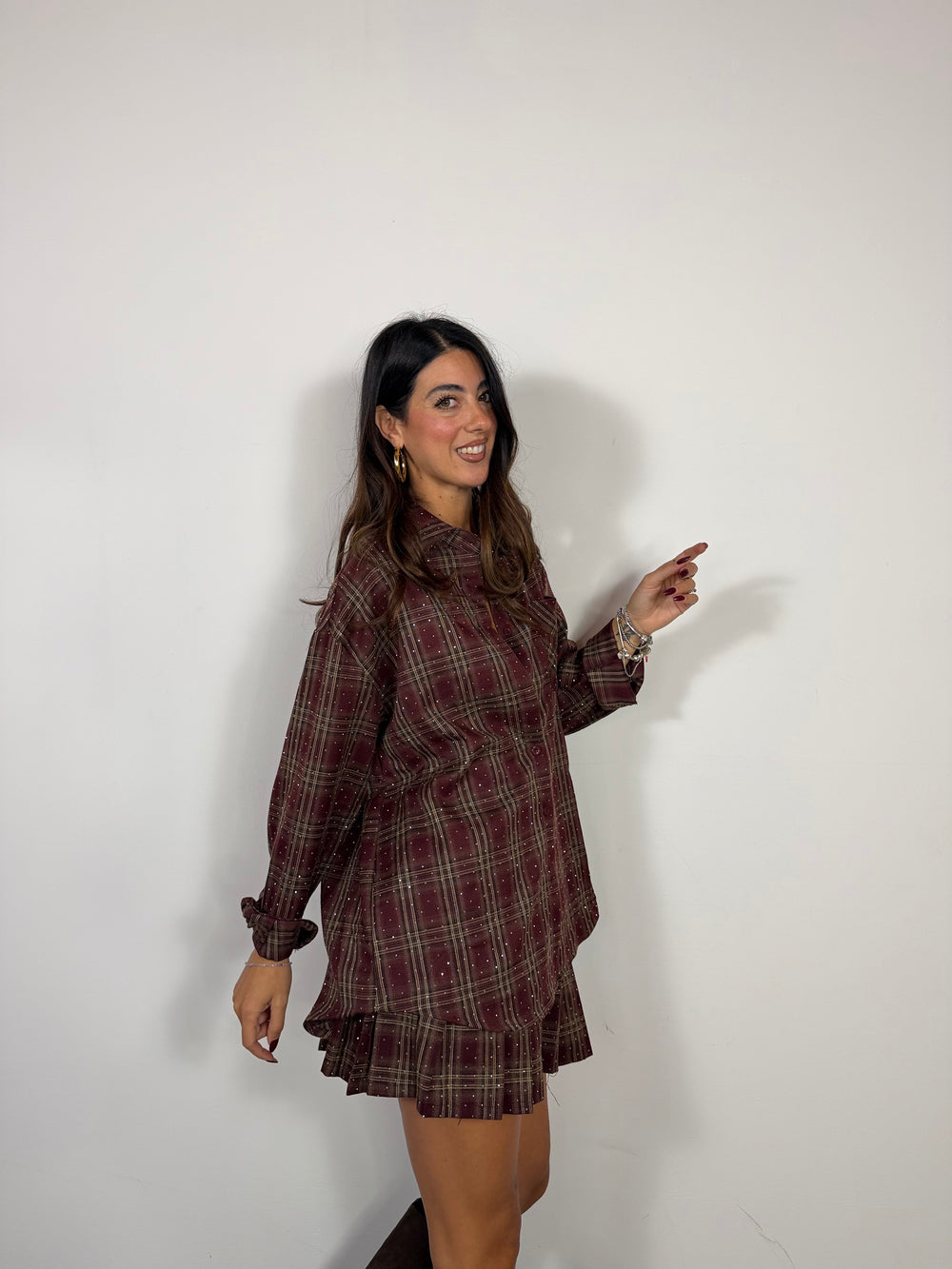 Camicia Stellata Bordeaux