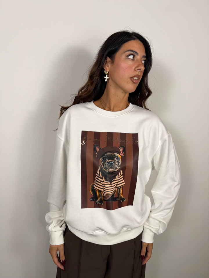 Felpa Mademoiselle Marrone
